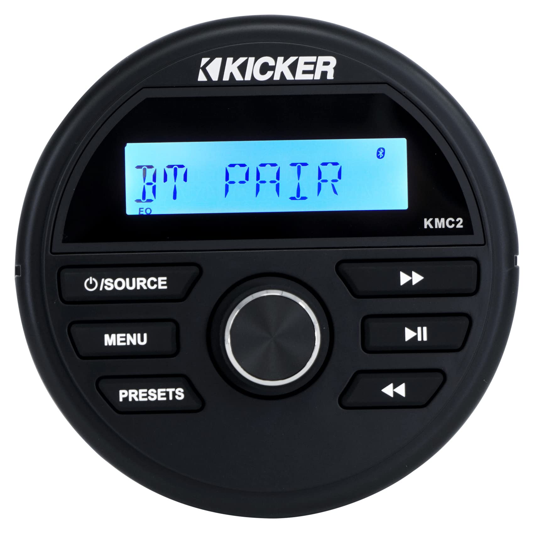 KICKER KMC2 Gauge Digital Marine Stereo Receiver with Kicker KRC12 Remote & Rockville RMC65LW 6.5