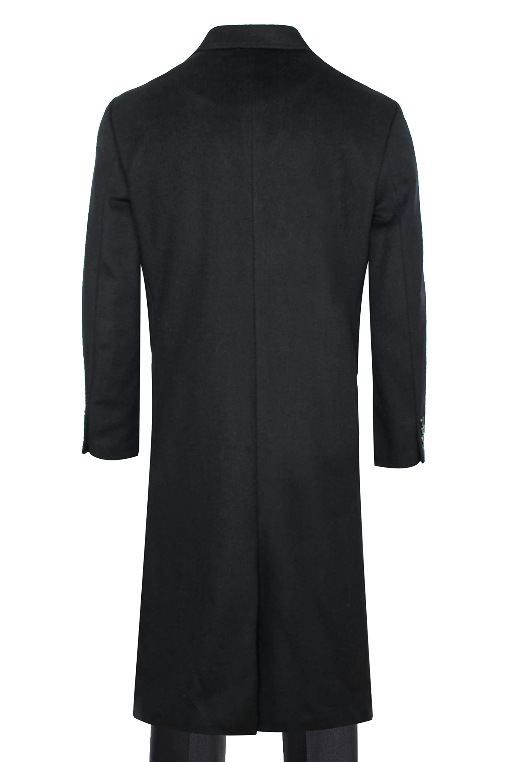 Premium Men's 100% Wool & Cashmere Long Coat - Winter Warm Overcoat for Business & Formal Occasions | Classic Outerwear Jacket for Office, Events & Cold Weather