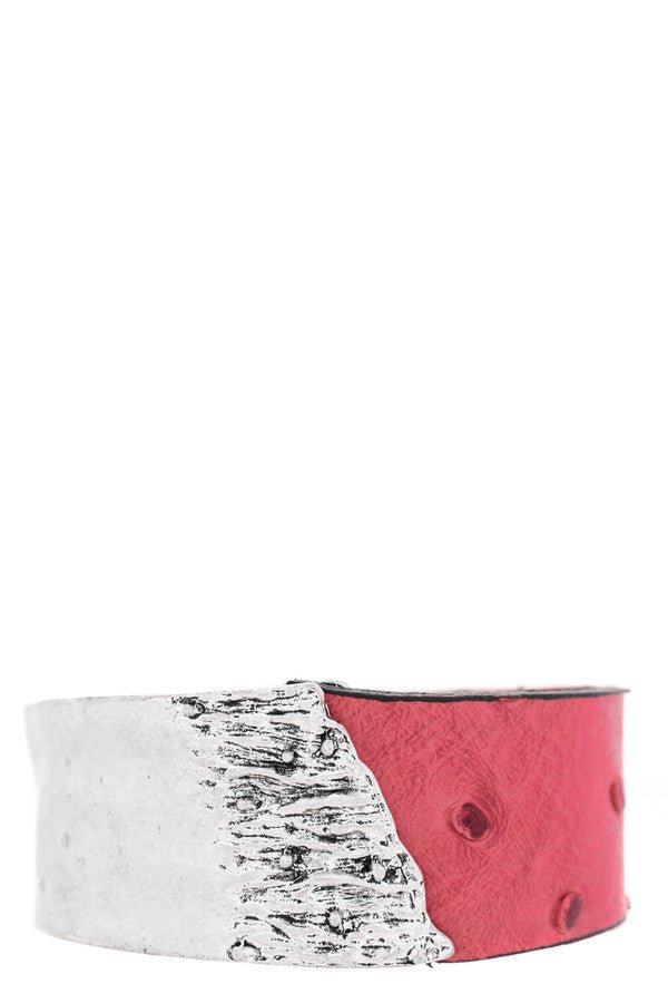 Wild Ways Stainless Steel Leather Bracelet for Men - Adjustable Biker Cuff with Engraved Design - Perfect for Motorcycle Riders & Outdoor Adventures