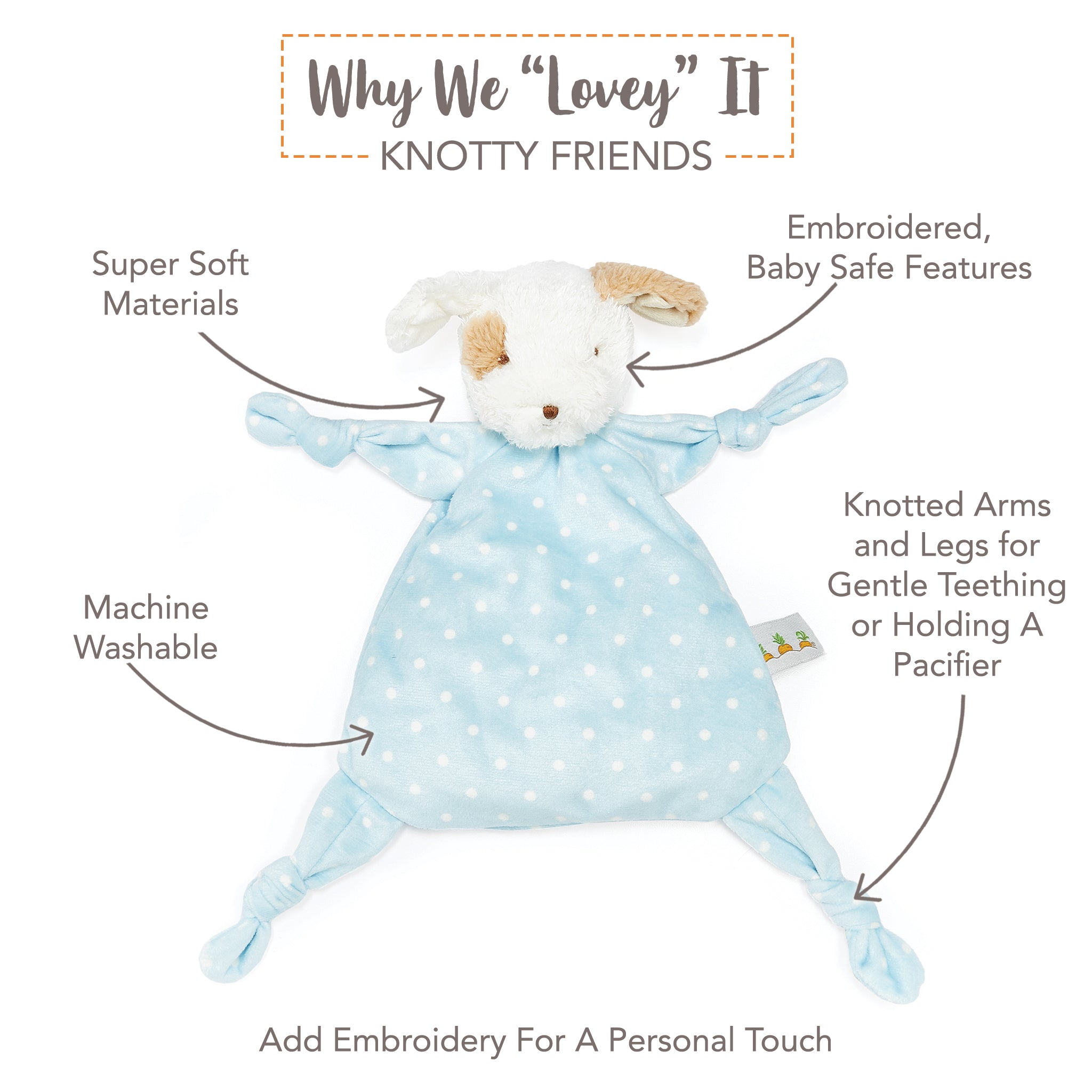 Skipit Puppy Knotty Friend - Durable Dog Chew Toy for Puppies, Teething & Playtime - Perfect for Small & Medium Dogs, Indoor & Outdoor Use