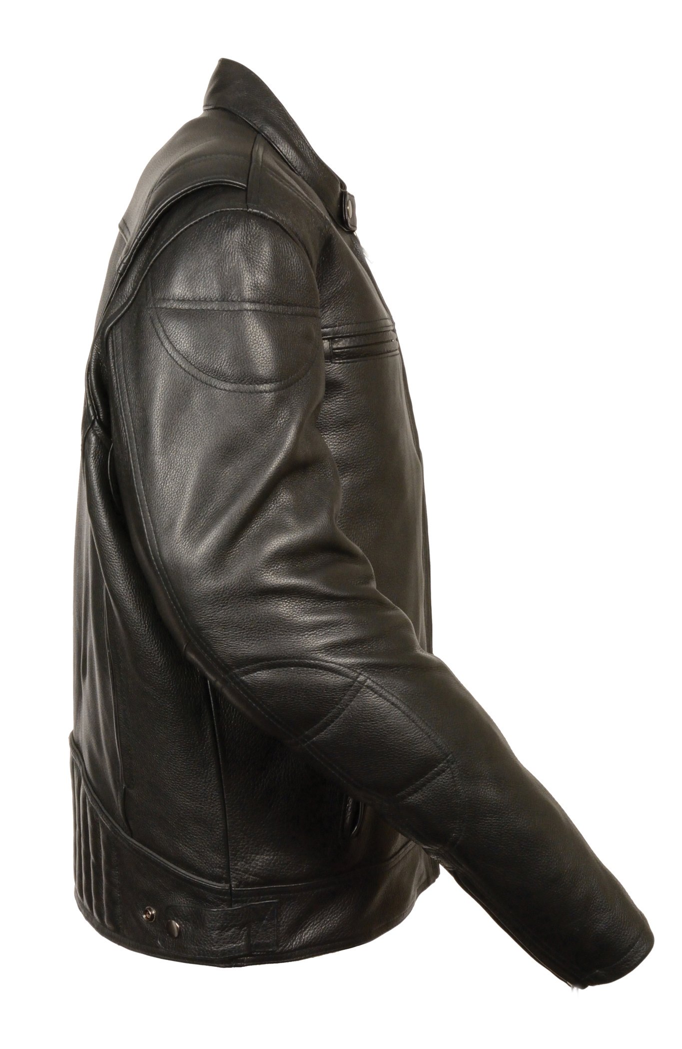 Milwaukee Leather MLM1560 Men's Black Long Body Vented Motorcycle Jacket - Premium Biker Gear for Riding & Outdoor Adventures