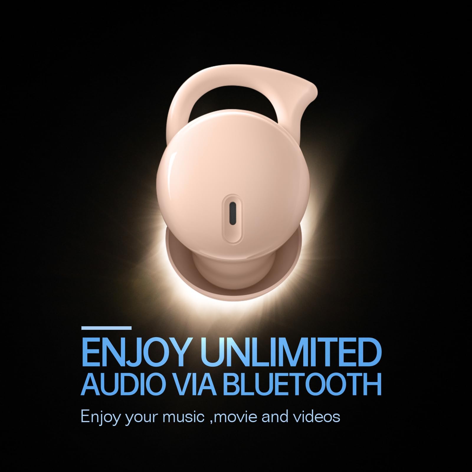 Wireless Sleep Headphones for Side Sleepers - Bluetooth 5.3 Invisible Earbuds with Noise Blocking Technology, Comfortable Mini Sleepbuds for Sleeping, Working & Travel (Beige) - Perfect for Nighttime Relaxation and Office Focus