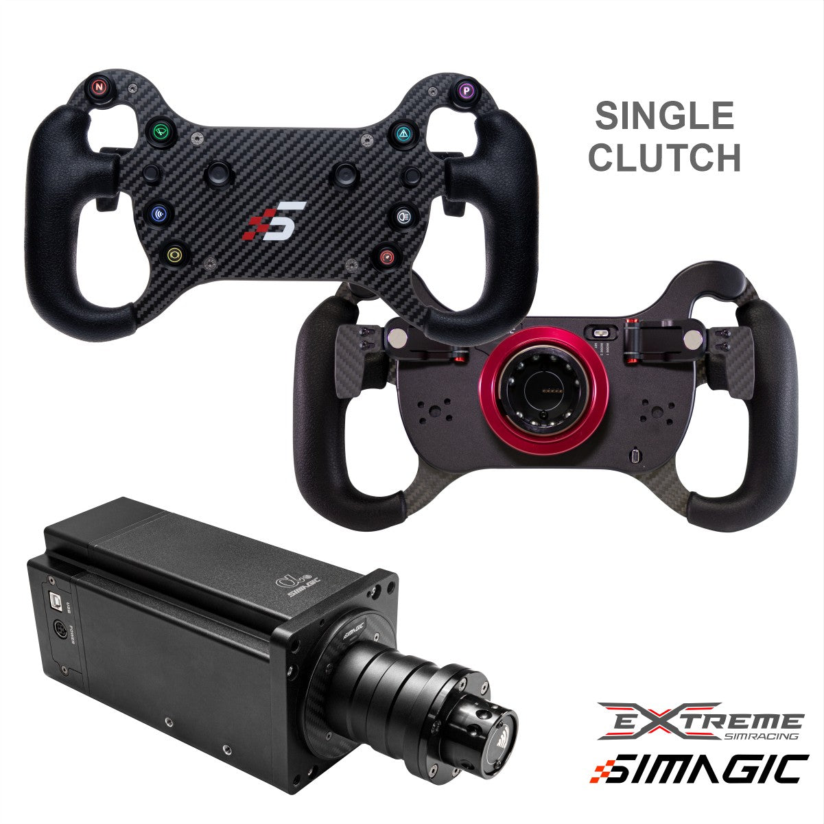 Simagic Alpha U Direct Drive Racing Wheel - 23Nm High Torque Force Feedback for PC & PS5 - Perfect for Sim Racing, Drifting, and Competitive Gaming
