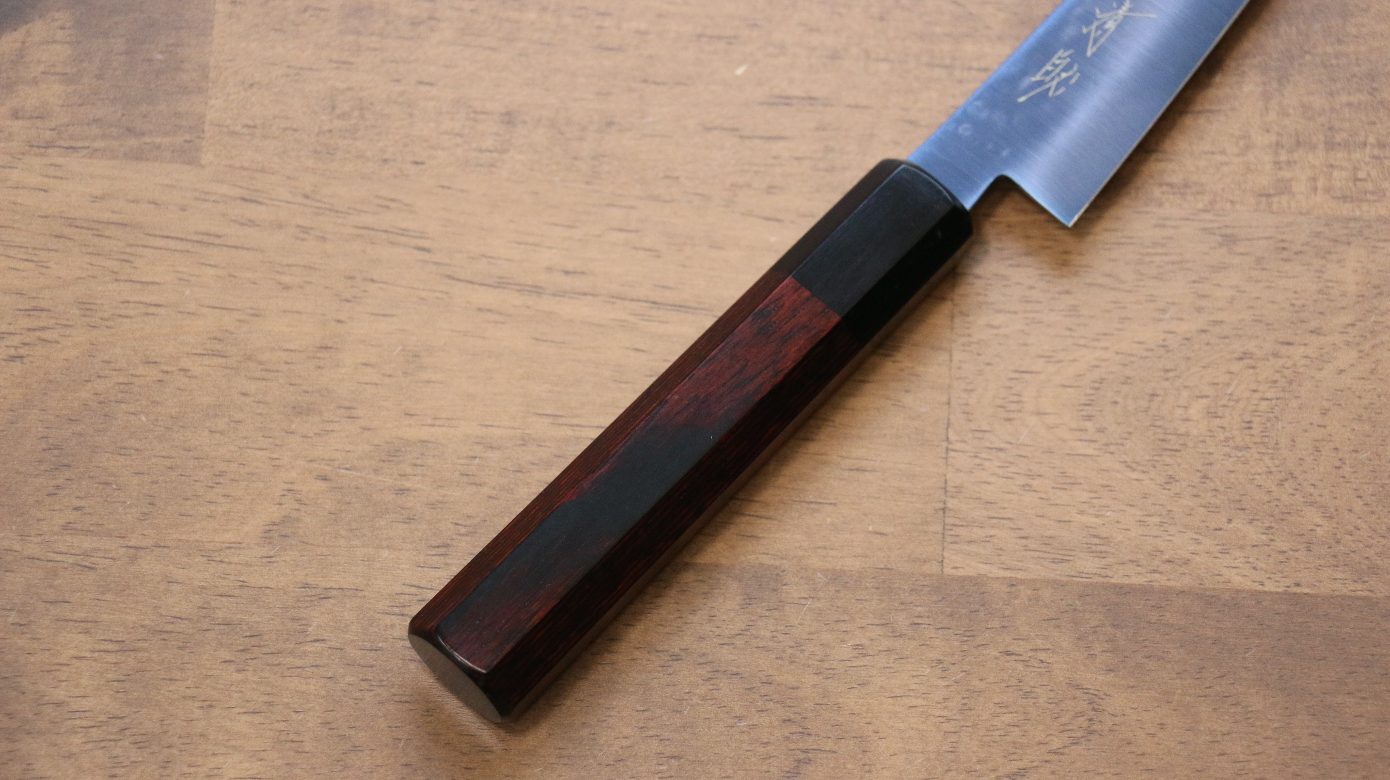 Seisuke SK 85 120mm Hammered Petty Utility Knife - Japanese Ion Plating Stainless Steel Blade with Red Pakka Wood Handle - Perfect for Slicing, Chopping & Garnishing in Professional Kitchens & Home Cooking
