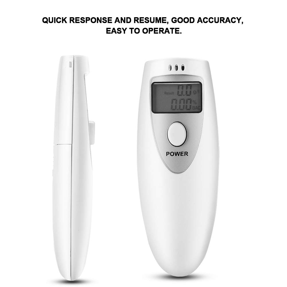 **Portable Digital Breathalyzer with LED Screen - Accurate Alcohol Tester for Drivers, Personal & Home Use - Compact & Ultra-Light for Bars, Parties & Road Safety**