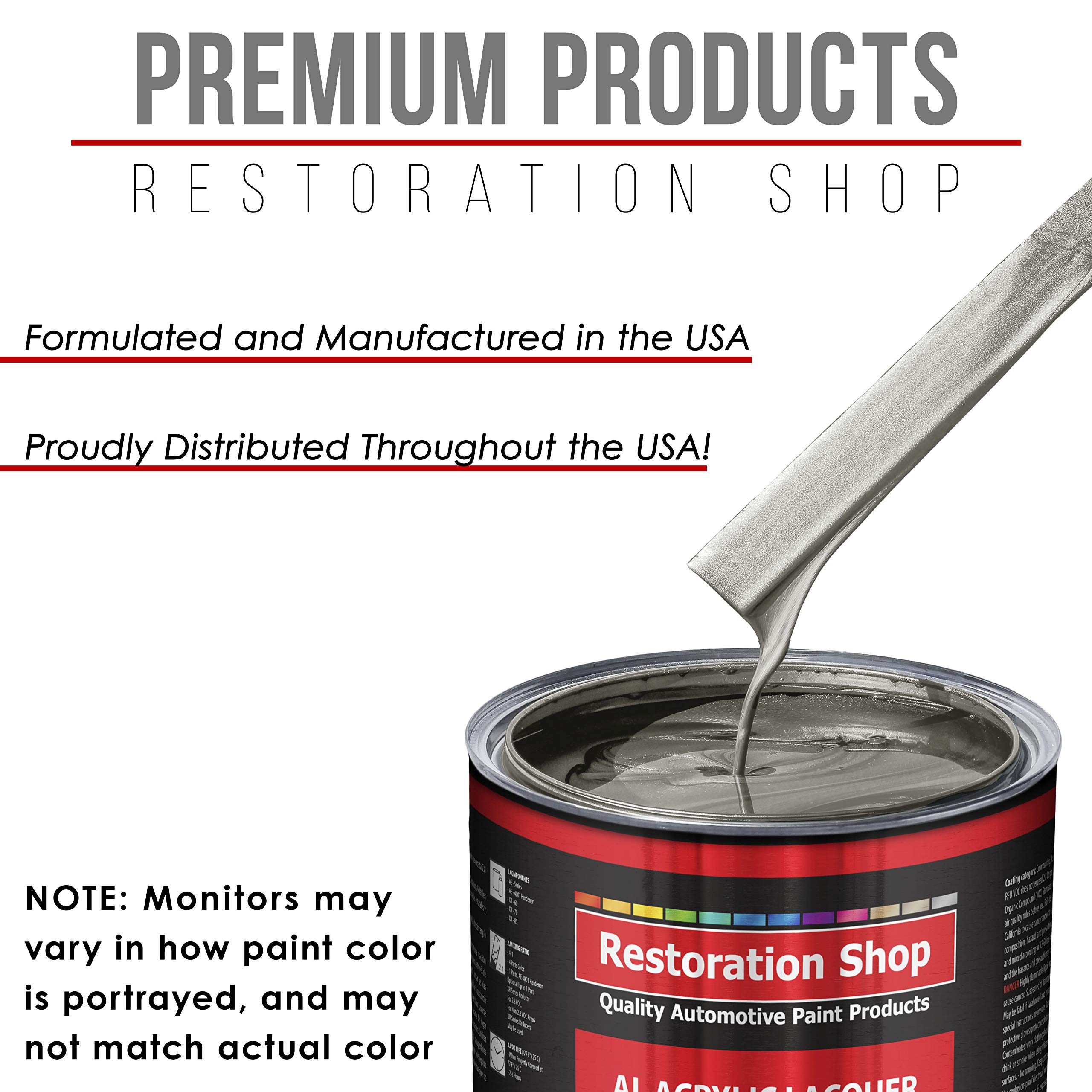 Restoration Shop - Graphite Gray Metallic Acrylic Lacquer Auto Paint (1 Gallon) - Professional Gloss Finish for Cars, Trucks, Motorcycles, Guitars & Furniture Refinishing - Ideal for DIY Auto Restoration & Custom Paint Projects