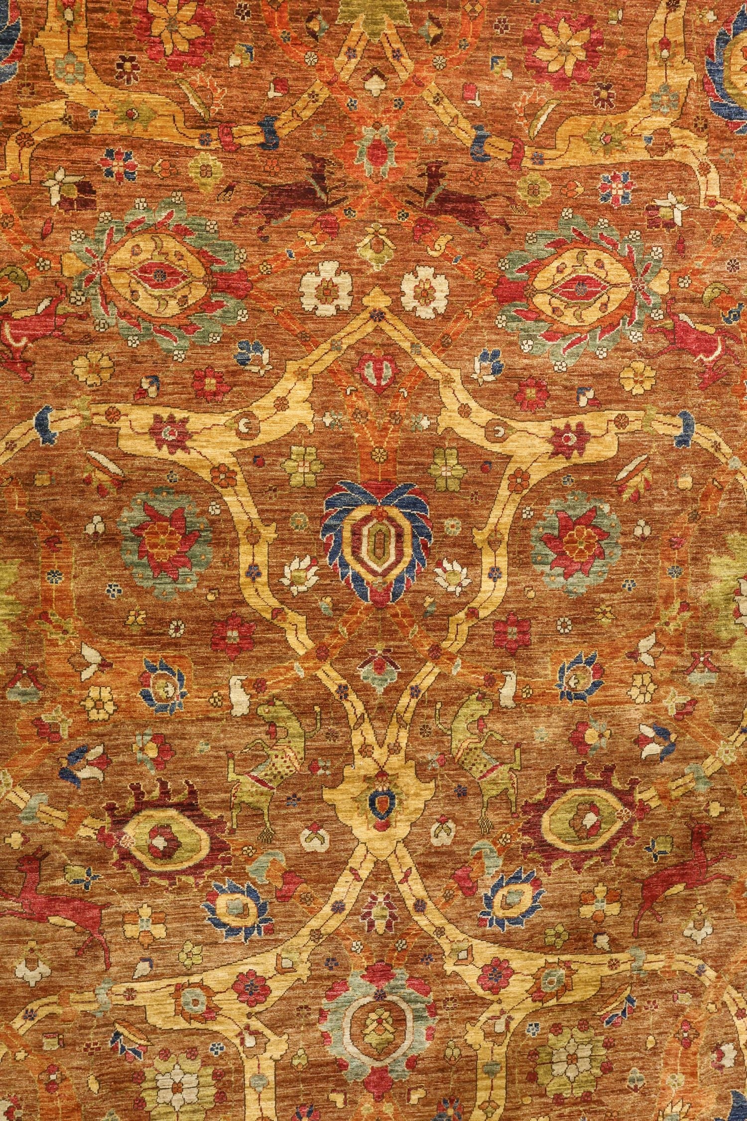 Handwoven Traditional Animal Agra Rug J77017 - Perfect for Living Room, Bedroom, or Home Decor