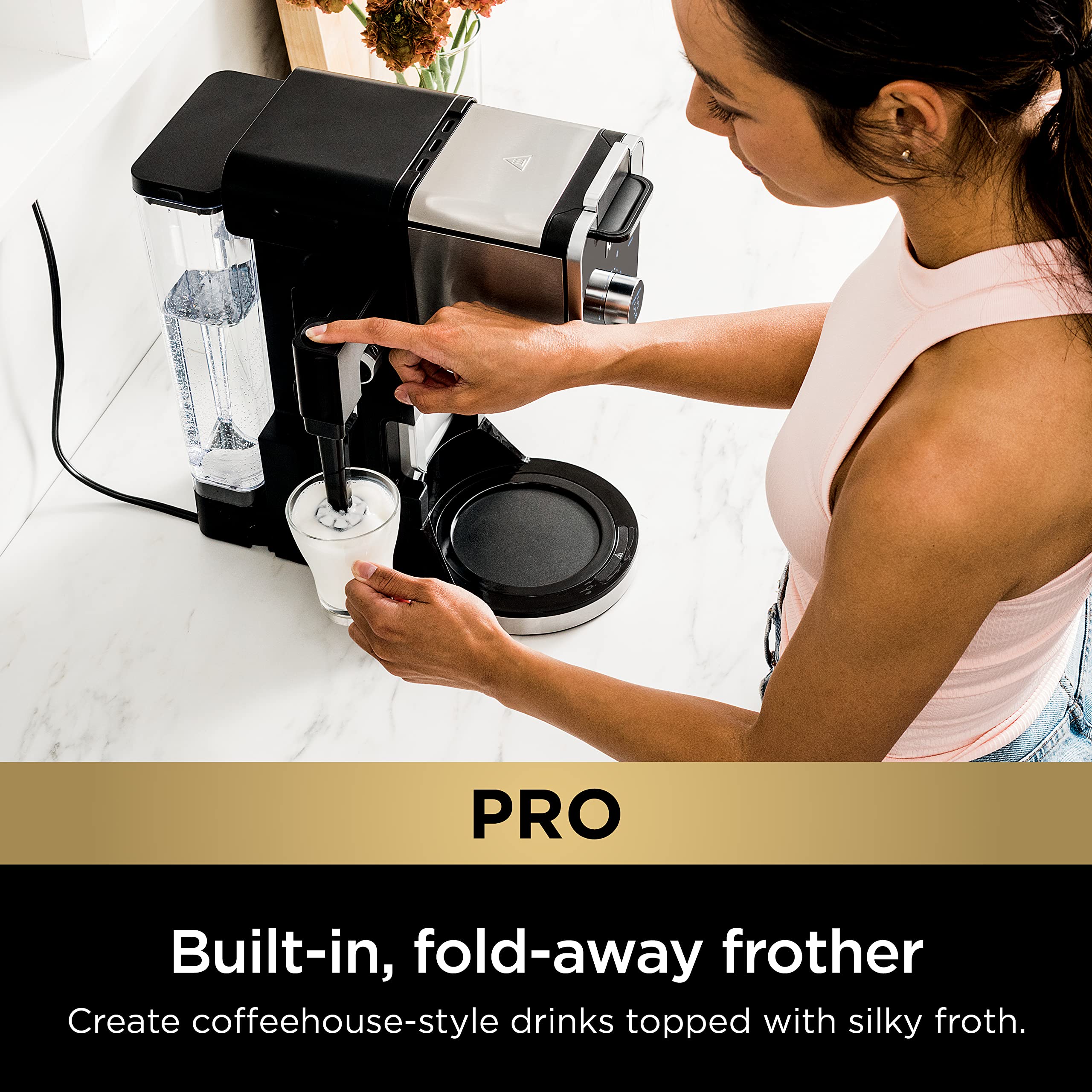 Ninja DualBrew Pro Specialty Coffee Maker - 12-Cup Hot & Iced Coffee Machine with K-Cup Compatibility, Permanent Filter & Single-Serve Convenience | Perfect for Home, Office & Entertaining (Model CFP307)