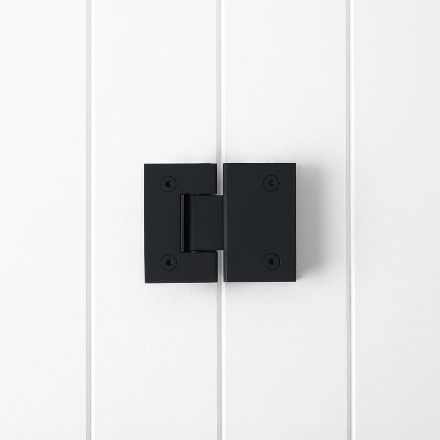 Glass to Glass Shower Hinge in Matte Black - Heavy Duty Bathroom Hardware for Frameless Shower Doors - Perfect for Modern Home & Spa Renovations