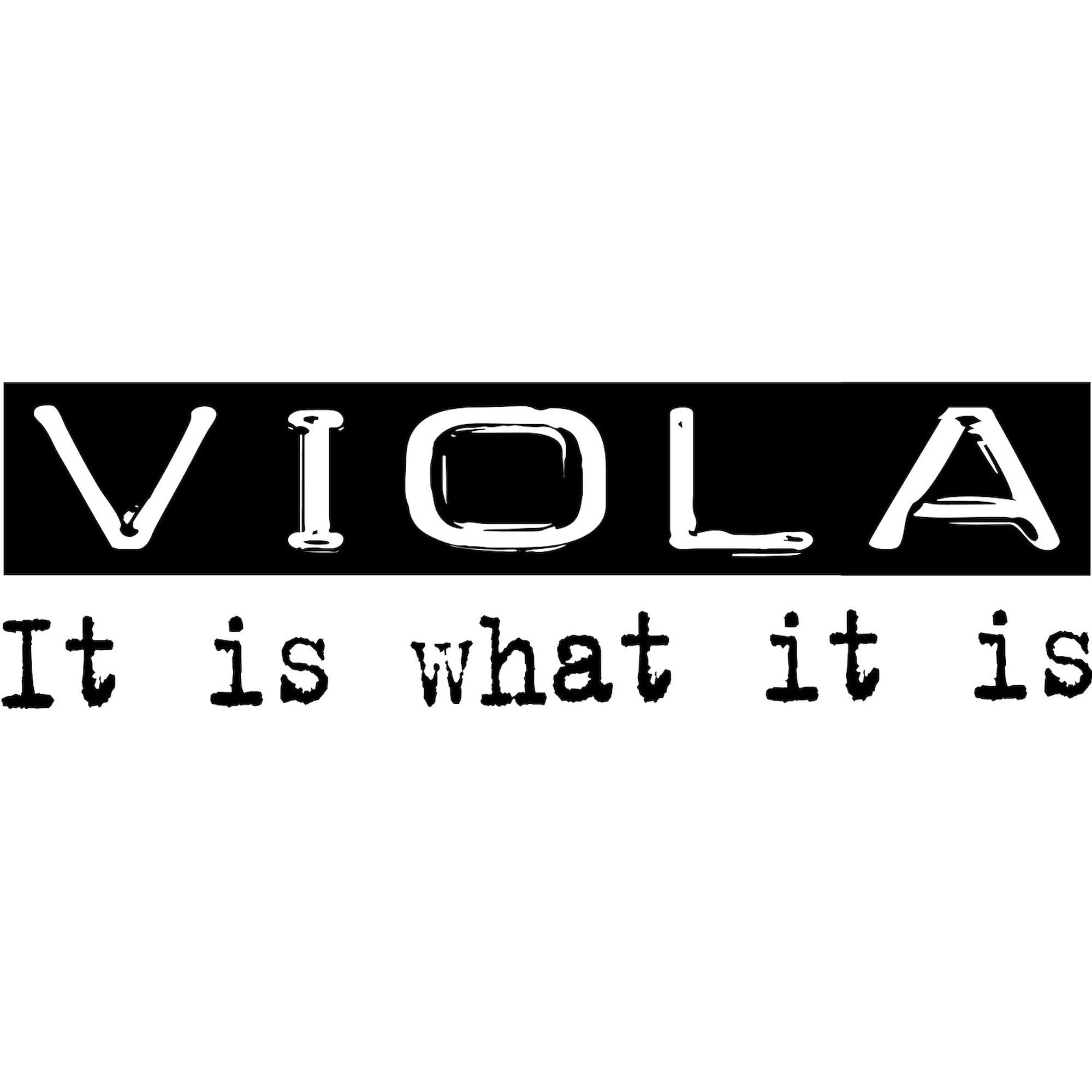Viola Oval Car Bumper Sticker - Durable Vinyl Decal for Cars & Laptops