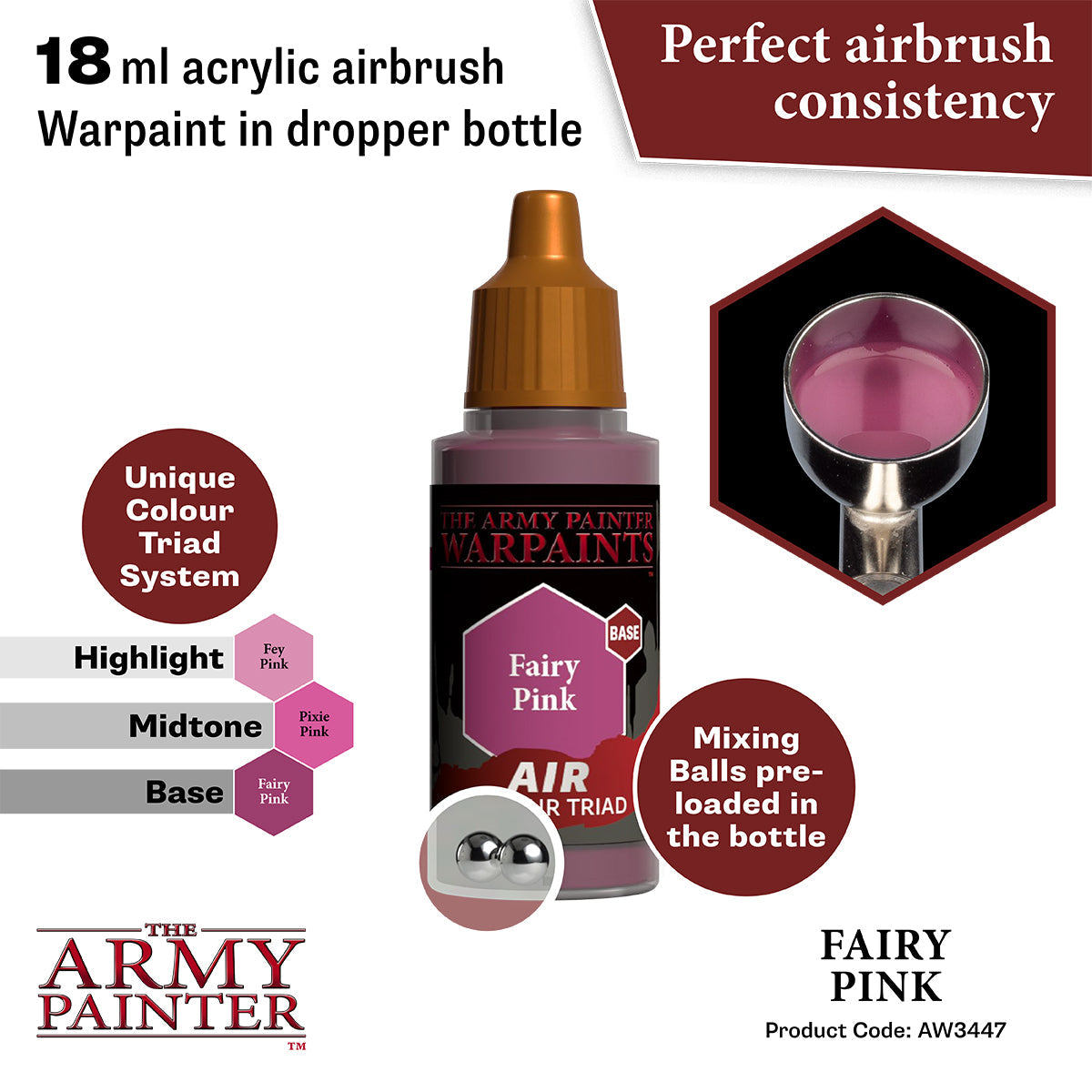 Fairy Pink Warpaints Air - High-Quality Airbrush Makeup for Cosplay, Halloween & Fantasy Looks | Perfect for Professional Artists & DIY Enthusiasts
