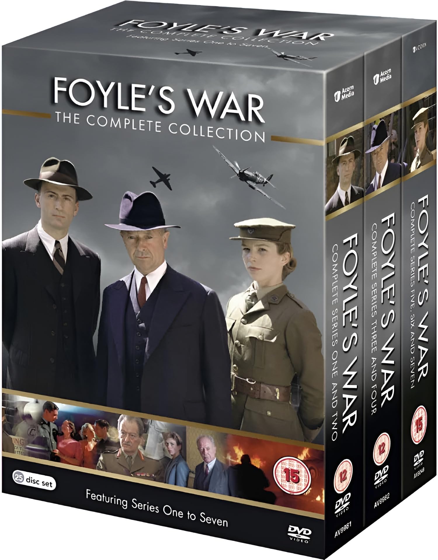 Foyle's War Complete Series 1-7 DVD Box Set (25 Discs) - UK PAL Region 2 Import - British WWII Detective Drama - Perfect for Collectors & Mystery Fans