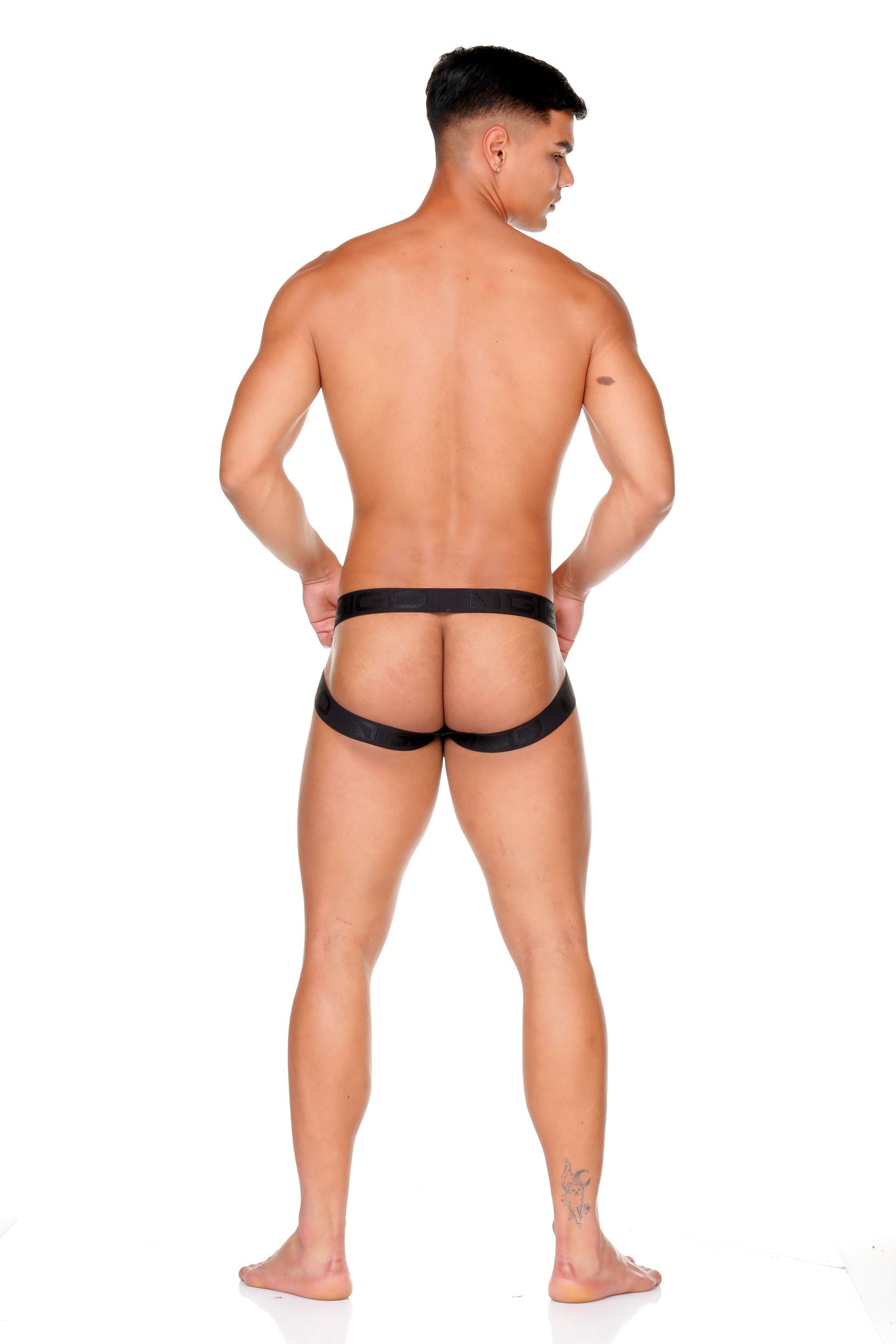 Gigo Morocco Jockstrap for Men - Breathable Mesh Underwear with Support - Black Athletic Underwear for Gym, Running & Sports