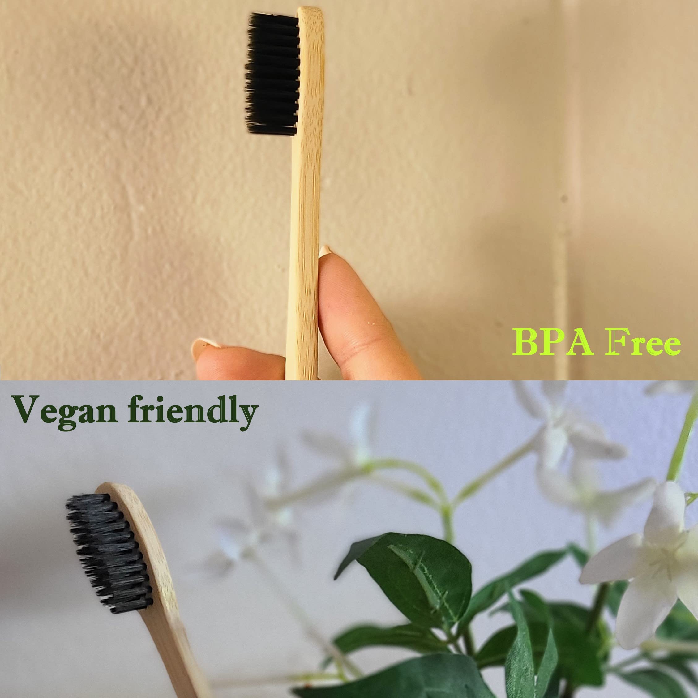 Natural Bamboo Toothbrush with Charcoal Bristles - Eco-Friendly Biodegradable Teeth Whitening Toothbrush (Pack of 12) - Medium Bristles, Ergonomic Design for Gentle Cleaning - Perfect for Travel, Home & Sustainable Oral Care