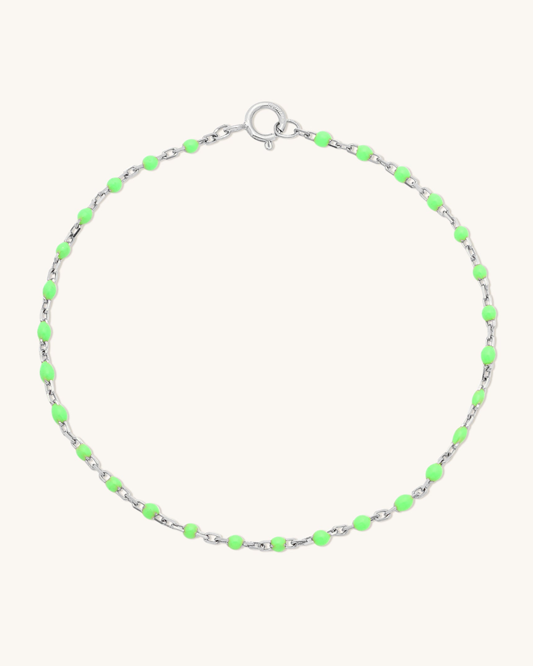 Fresh Lime Candy Chain Anklet - Sweet Citrus Beaded Ankle Bracelet for Women | Perfect for Summer Beach Parties, Music Festivals & Boho Fashion