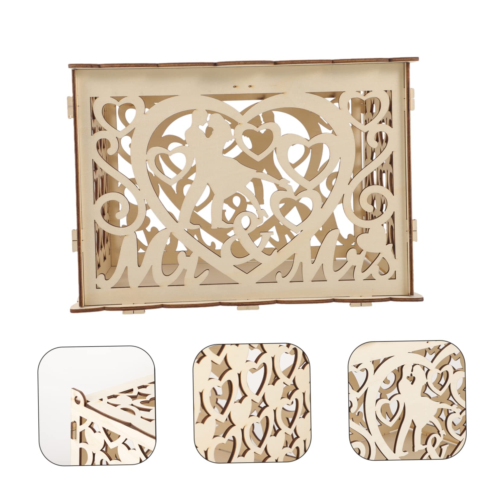 MagicLulu Wooden Money Box Holder - Greeting Card Organizer & Wedding Decoration Storage | Perfect for Gift Cards, Cash Gifts, and Home Décor