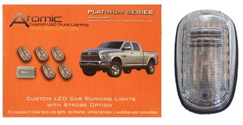 Dodge Ram 2003-2018 Roof Cab Factory Lights - Amber LED with Clear Lens for Off-Road Trucks & Work Vehicles