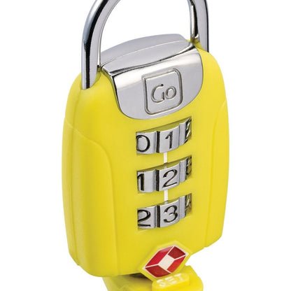 Go Travel Big Dial Twist 'N' Set Combination Lock - Secure Luggage, Backpacks & Gym Bags - Heavy Duty 3-Digit TSA Approved Travel Lock for Suitcases
