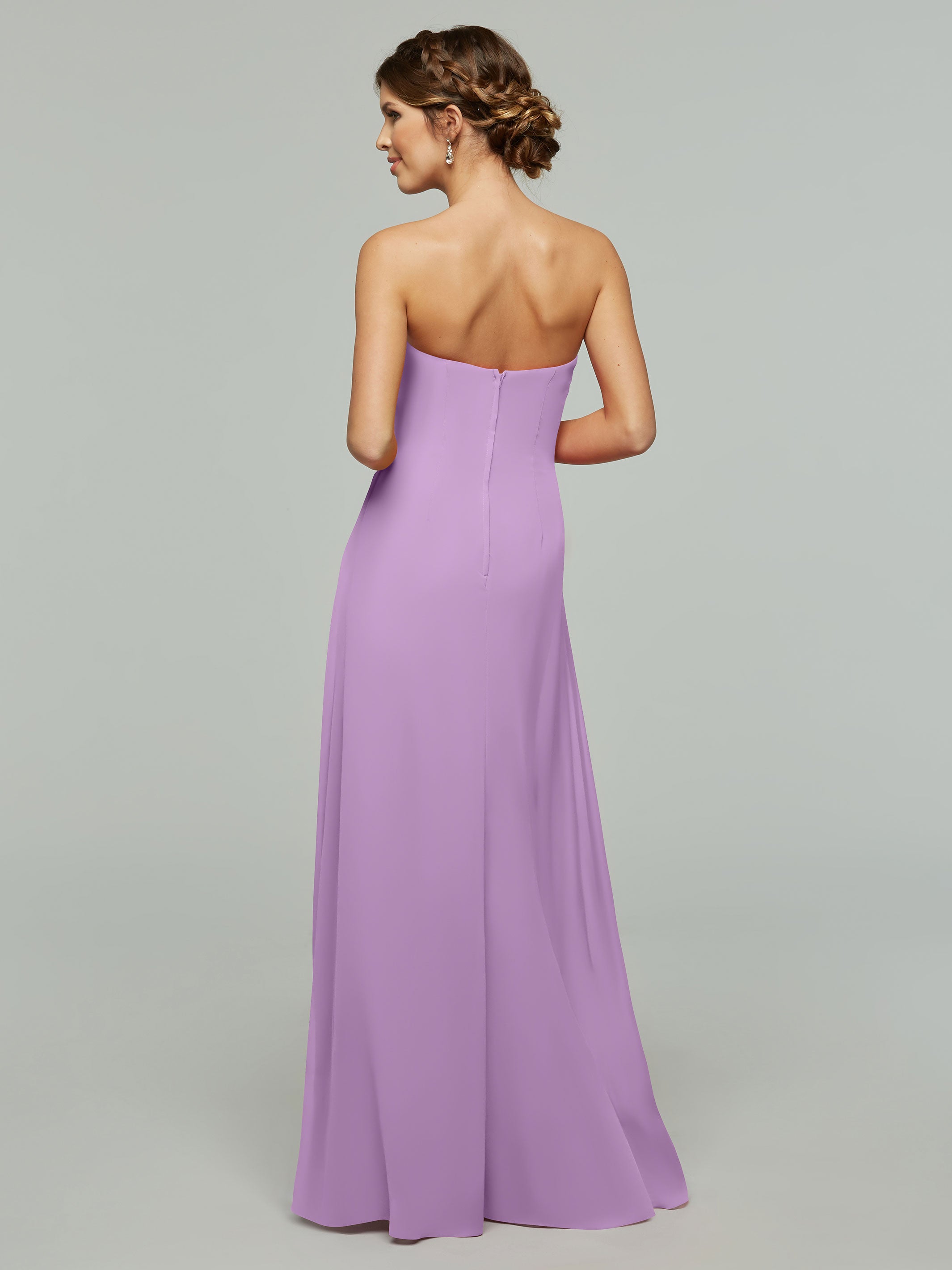 Elegant 80046 Chiffon Sheath Bridesmaid Dress with Sweetheart Neckline - Perfect for Weddings, Formal Events & Special Occasions