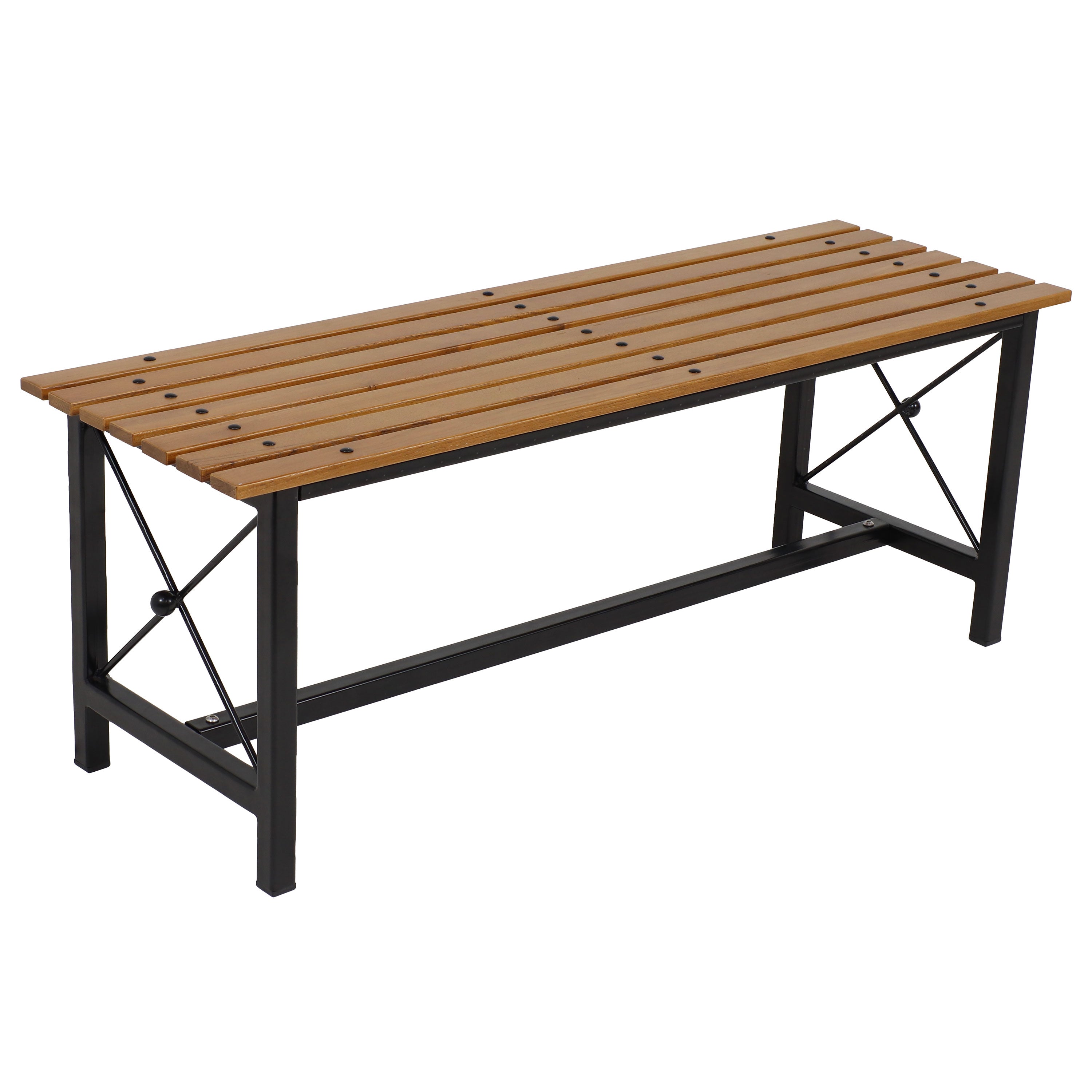 Sunnydaze European Chestnut 3-Piece Patio Dining Set - Outdoor Bistro Table & Chairs for Garden, Balcony, or Backyard Dining