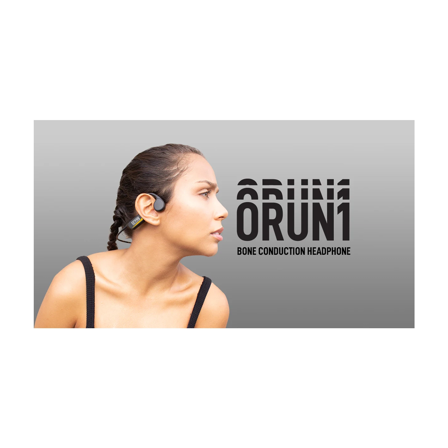 CTM Orun 1 Bone Conduction Headphones - Wireless Bluetooth Open-Ear Headset for Running, Cycling & Outdoor Sports - Waterproof & Sweatproof for Gym Workouts