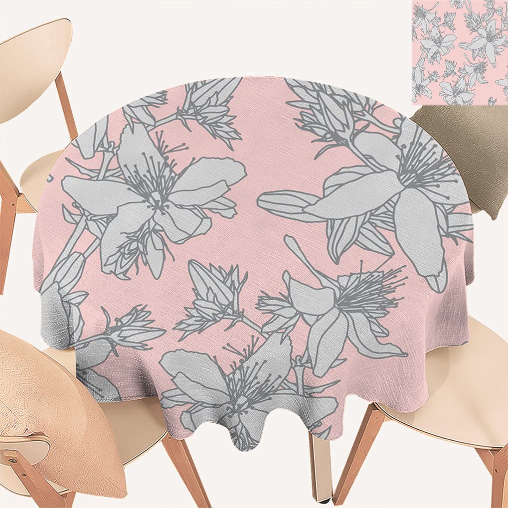 Vintage Floral Spill-Proof Tablecloth – 54