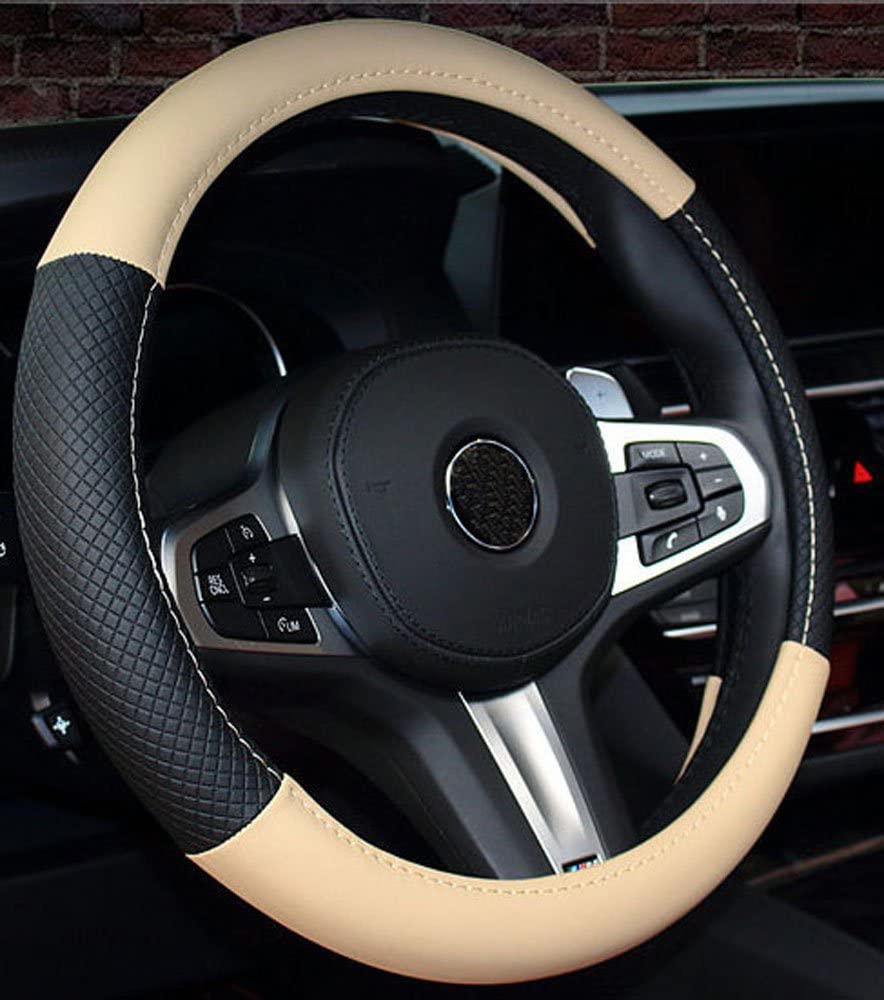 ISTN 2018 Premium Car Steering Wheel Cover - Soft & Durable, Non-Slip Grip, Universal Fit 14.5