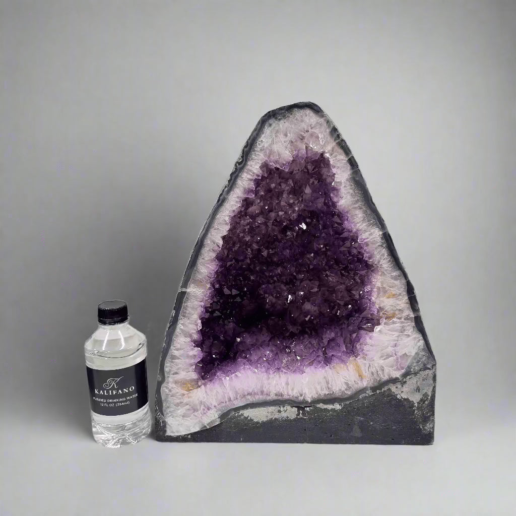 Natural Amethyst Geode Cathedral from Brazil - 14 to 42 lbs | Large Purple Crystal Cluster for Home Decor, Meditation & Healing | Perfect for Living Room, Office or Spiritual Space