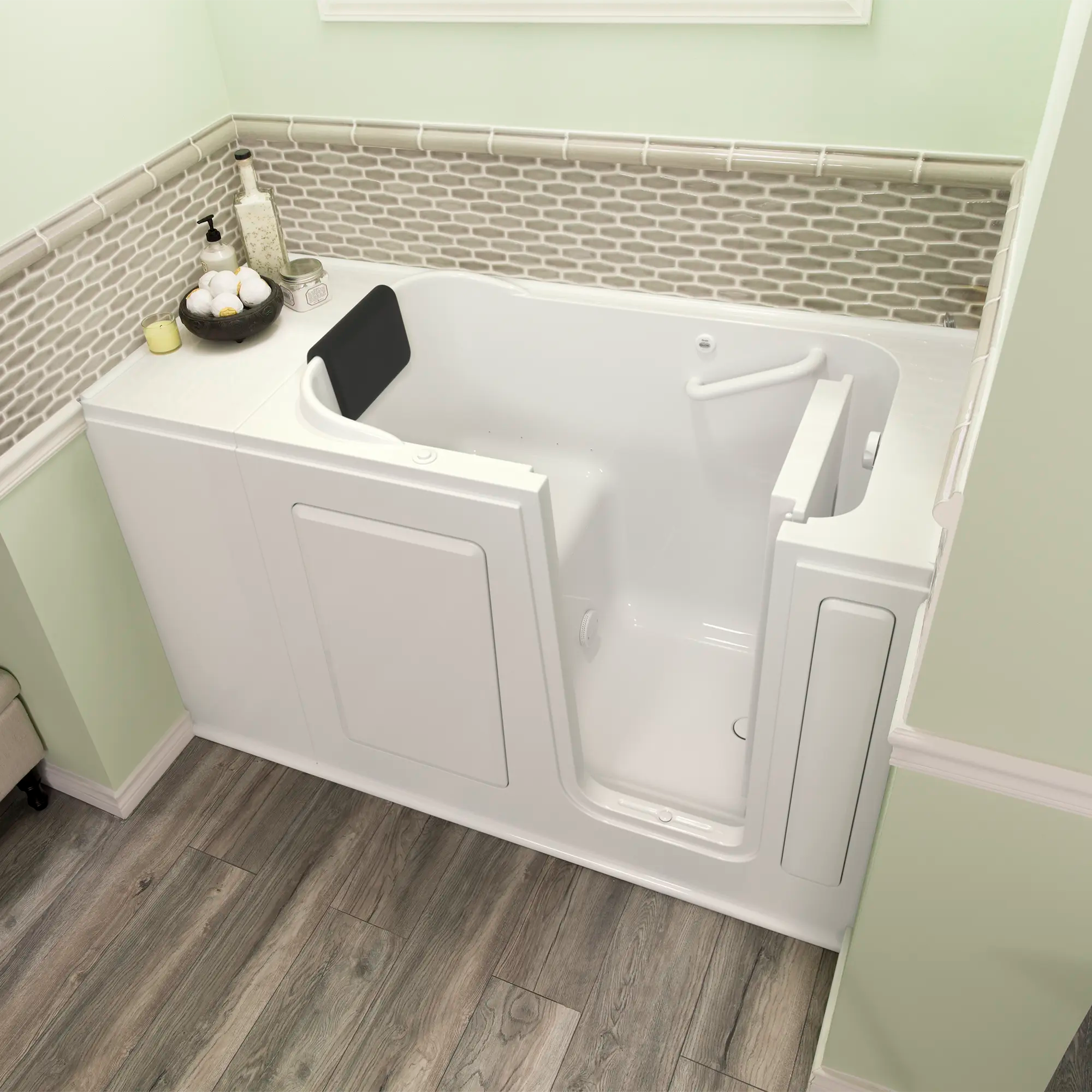28 x 48 Inch Gelcoat Premium Walk-in Bathtub with Air Spa System - Right Hand Drain for Elderly & Mobility Accessible Bathing