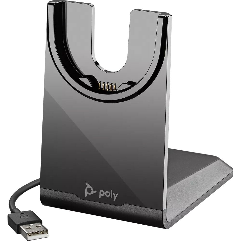Poly Voyager Focus 2 UC Stereo Bluetooth Headset - Microsoft Teams Certified (77Y87AA) with Travel Pouch | Premium Noise Cancelling Headphones for Office, Remote Work & Video Conferencing | Bundle Includes Goby Labs Headphone Cleaner & Fiber Cloth