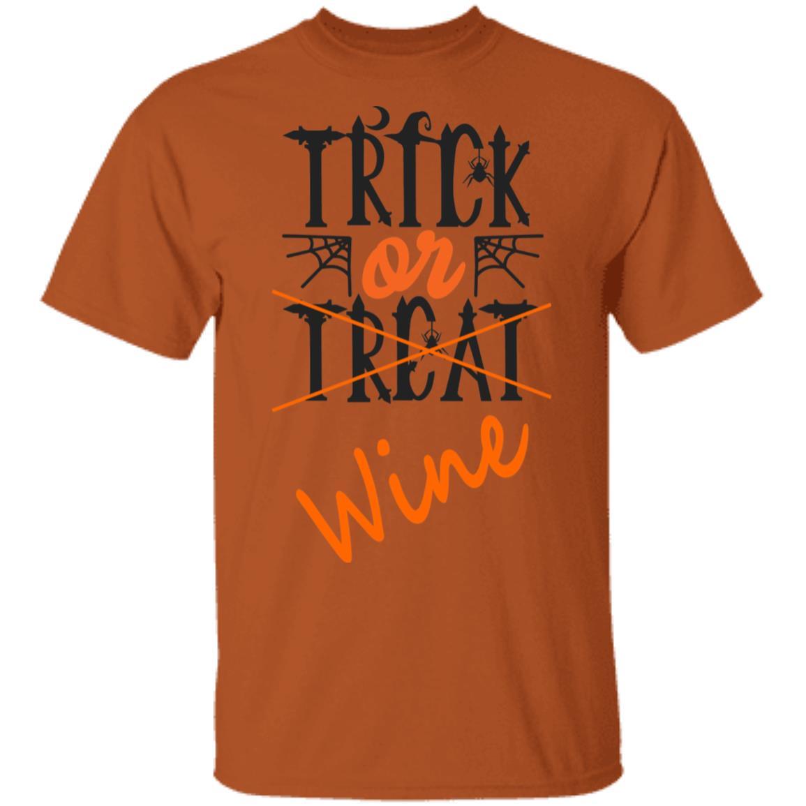 Trick Or Wine Halloween T-Shirt - Ultra Soft Cotton Tee for Women - Funny Wine Lover Gift - Perfect for Halloween Parties & Wine Tasting Events