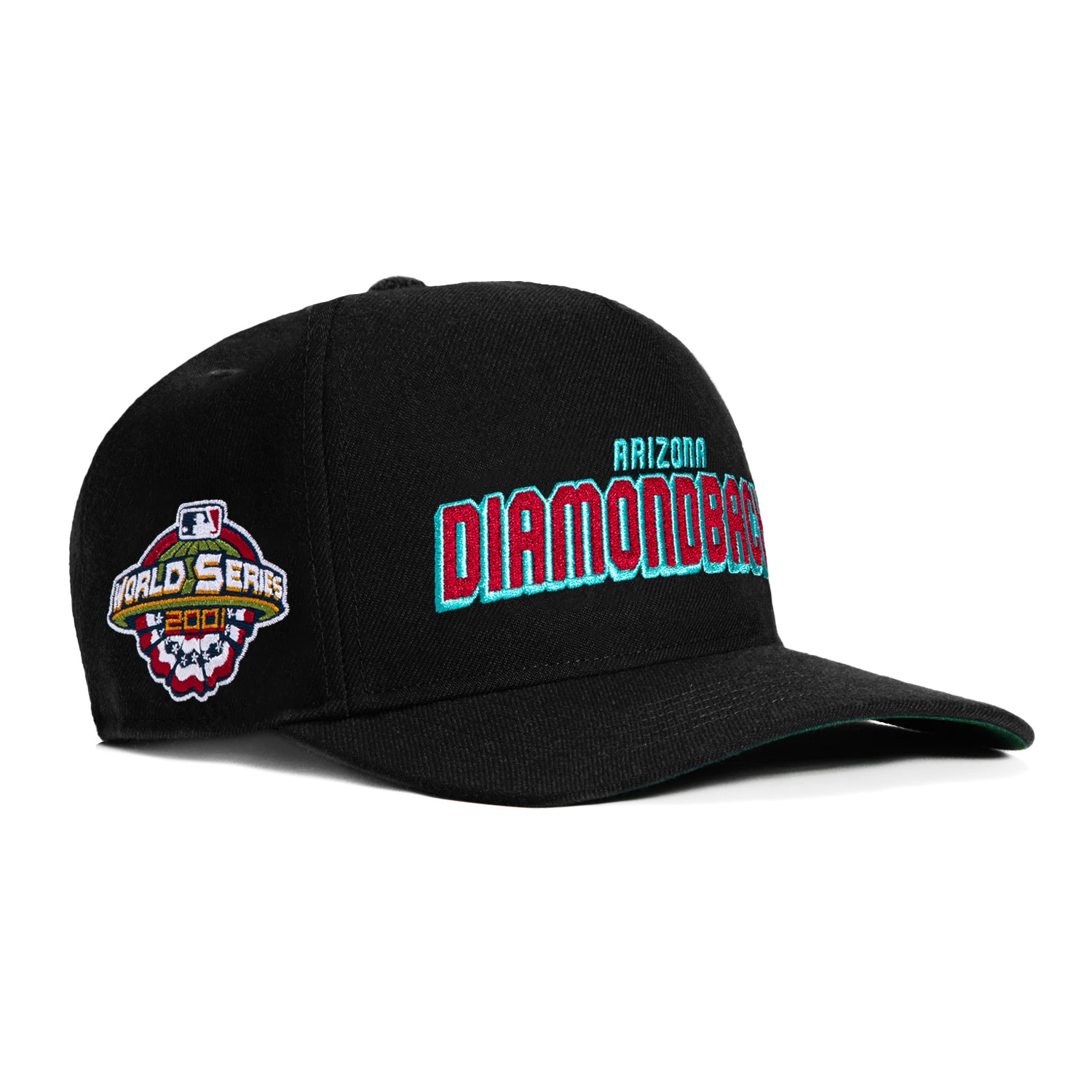 47 Brand Draft Block Arizona Diamondbacks 2001 World Series Patch Hitch Snapback Hat - Black | Vintage Baseball Cap for Men & Women | Perfect for Games, Fan Collections & Casual Wear