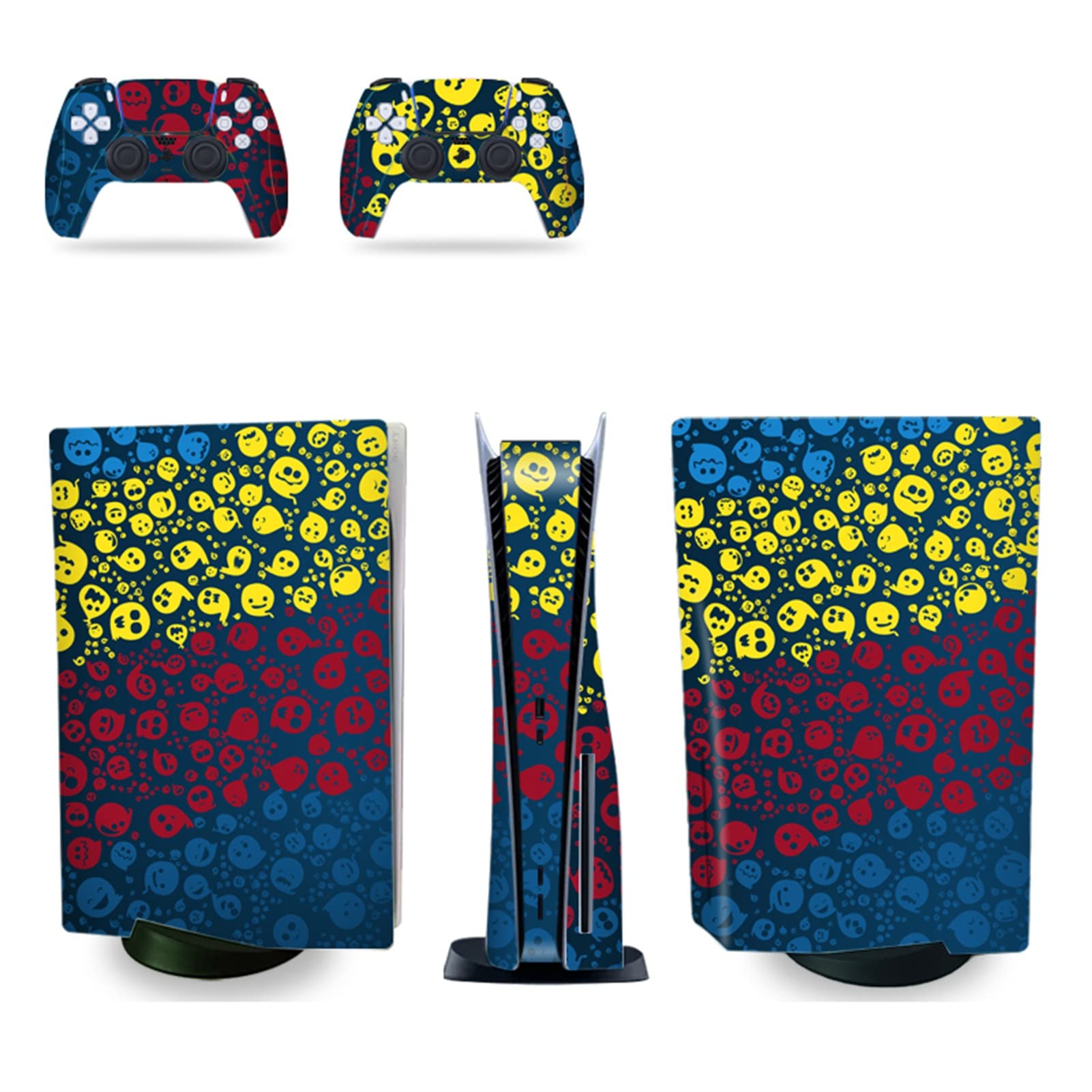 LEEWEE Anime Sticker Skin for PS5 Disk Edition Console & 2 Controllers - Bubble-Free Vinyl Cover Wrap, Durable Scratch-Resistant (57175) - Perfect for Gaming Setups & Anime Decor