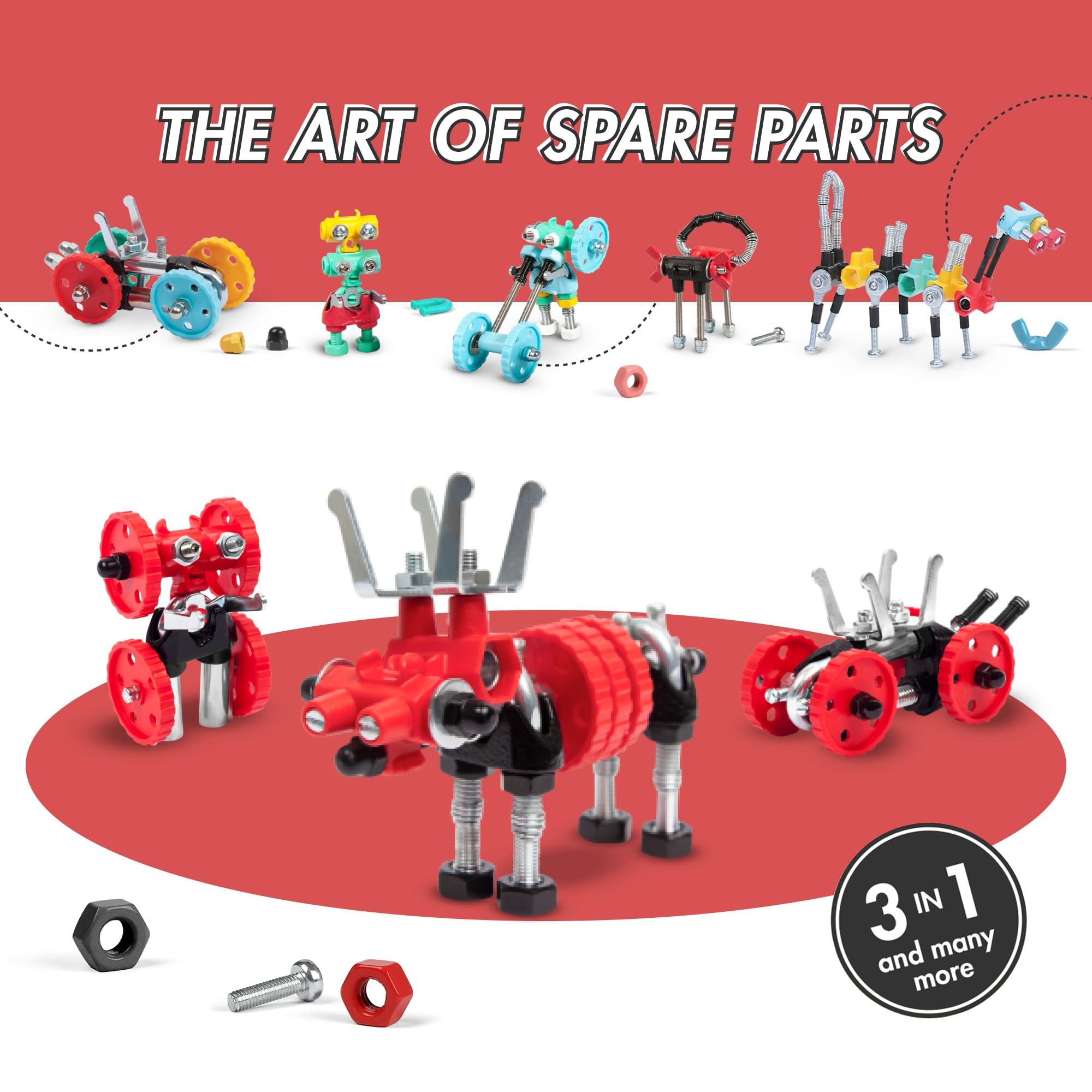 The Off Bits STEM Building Toys Kit - DIY Robot Construction Set for Kids Ages 6-9 | Educational Engineering Toys for Boys & Girls | Creative Animal Robot Building Kit | Perfect STEM Learning Gift for Easter, Birthday & Classroom Activities