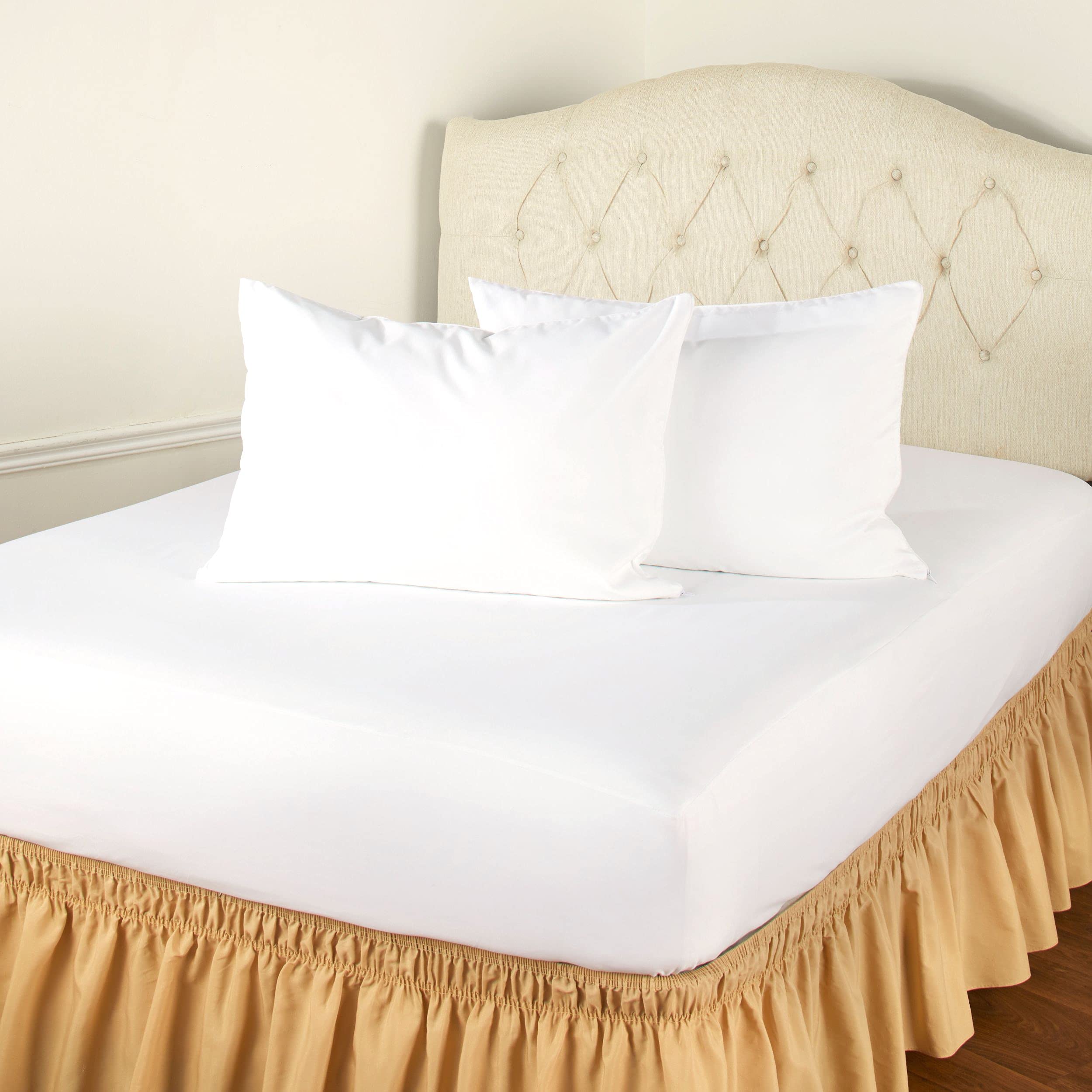 Hypoallergenic Full Size Mattress Cover with Pillowcases - 3 Piece Set for Sensitive Sleepers | Breathable Bedding Protection for Allergies & Dust Mites | Perfect for Guest Rooms, Dorms & Allergy Relief