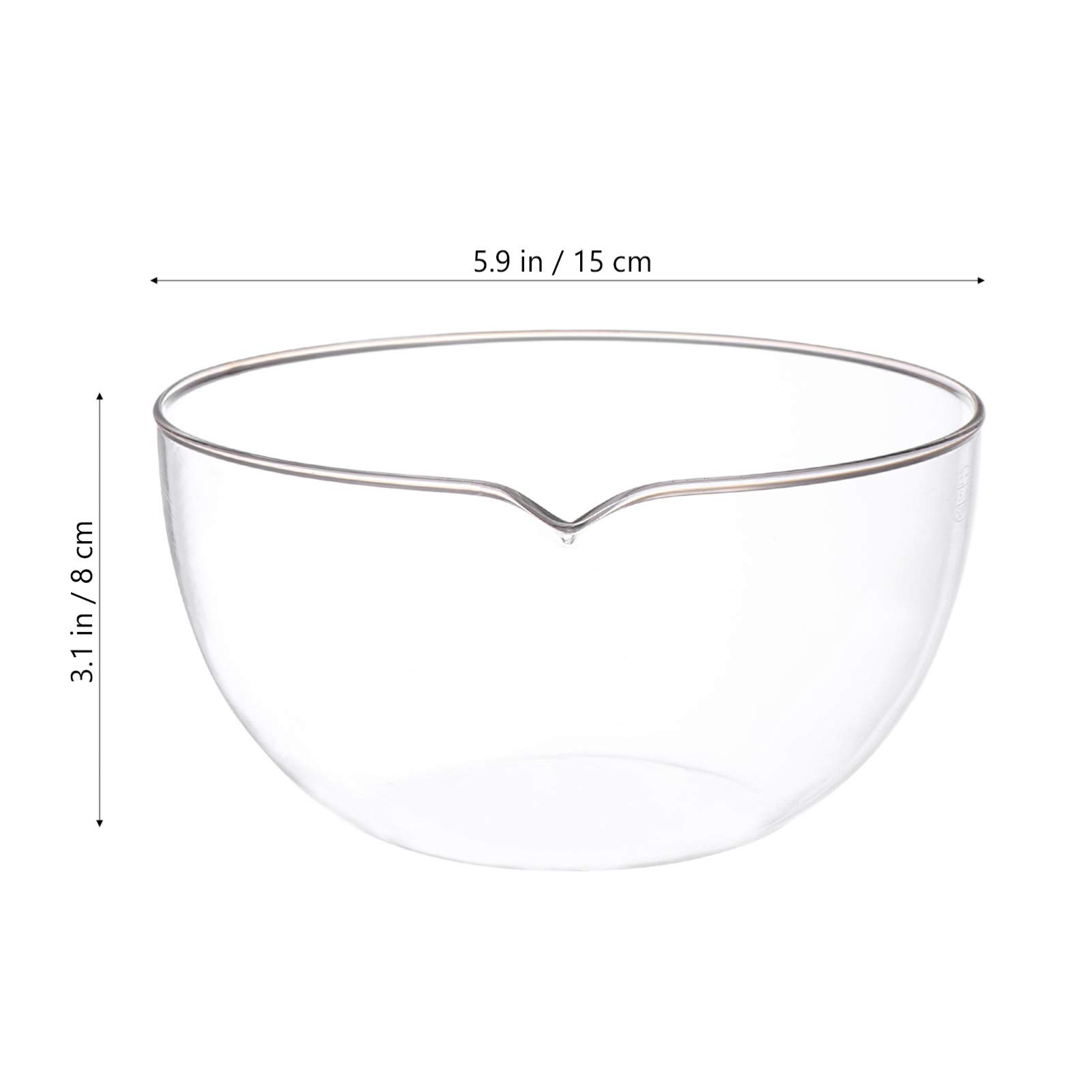 Borosilicate Glass Evaporating Dish with Spout - Round, Flat Bottom, Reusable Lab Basin for Chemistry Experiments & Scientific Research