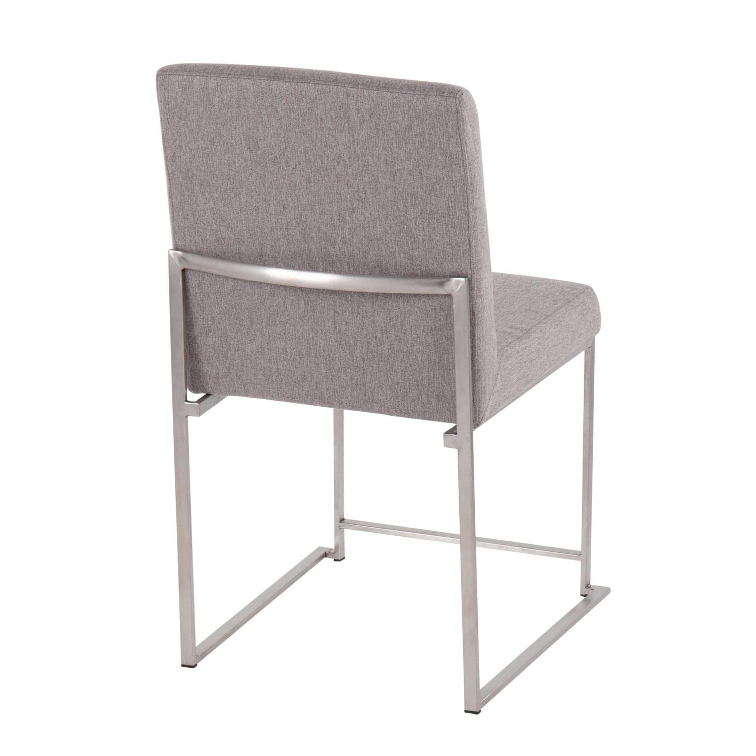 LumiSource High Back Fuji Dining Chair Set of 2 - Modern Upholstered Kitchen Chairs for Dining Table - Comfortable Contemporary Seating for Home, Restaurant & Office Use