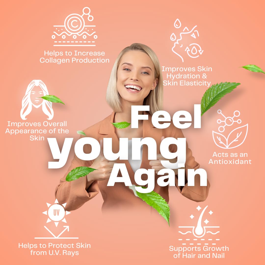 Authentic Biotics Vegan Collagen Booster Capsules with Konjac Root & Melon Extract (SOD) | Supports Skin Health, Reduces Rosacea & Pigmentation | Promotes Hair Growth | 1 Month Supply | Ideal for Daily Beauty Routine & Anti-Aging Care