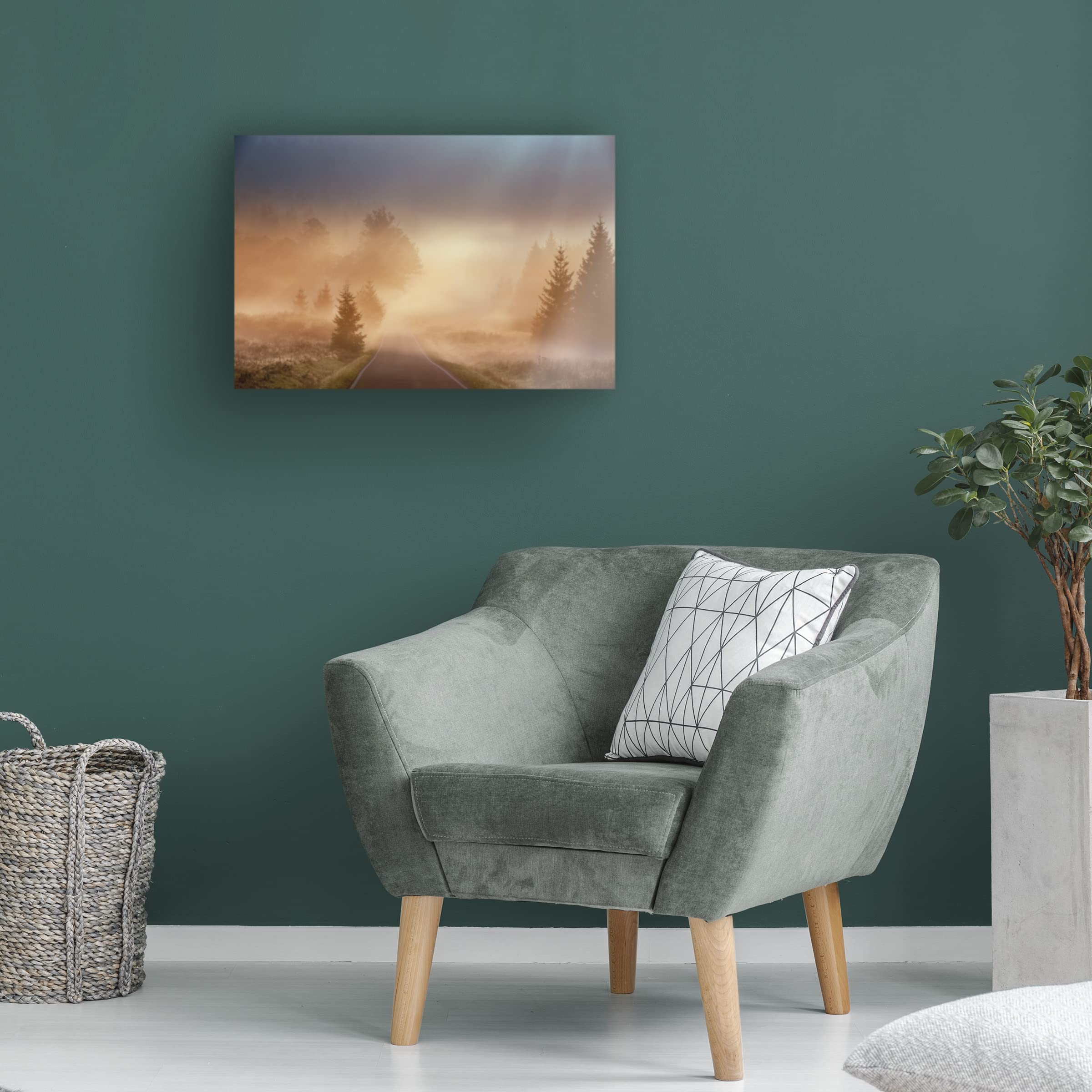 Trademark Fine Art 'Magical Morning' Canvas Wall Art Print by Martin Motl - Nature Landscape Painting for Living Room, Bedroom & Office Decor