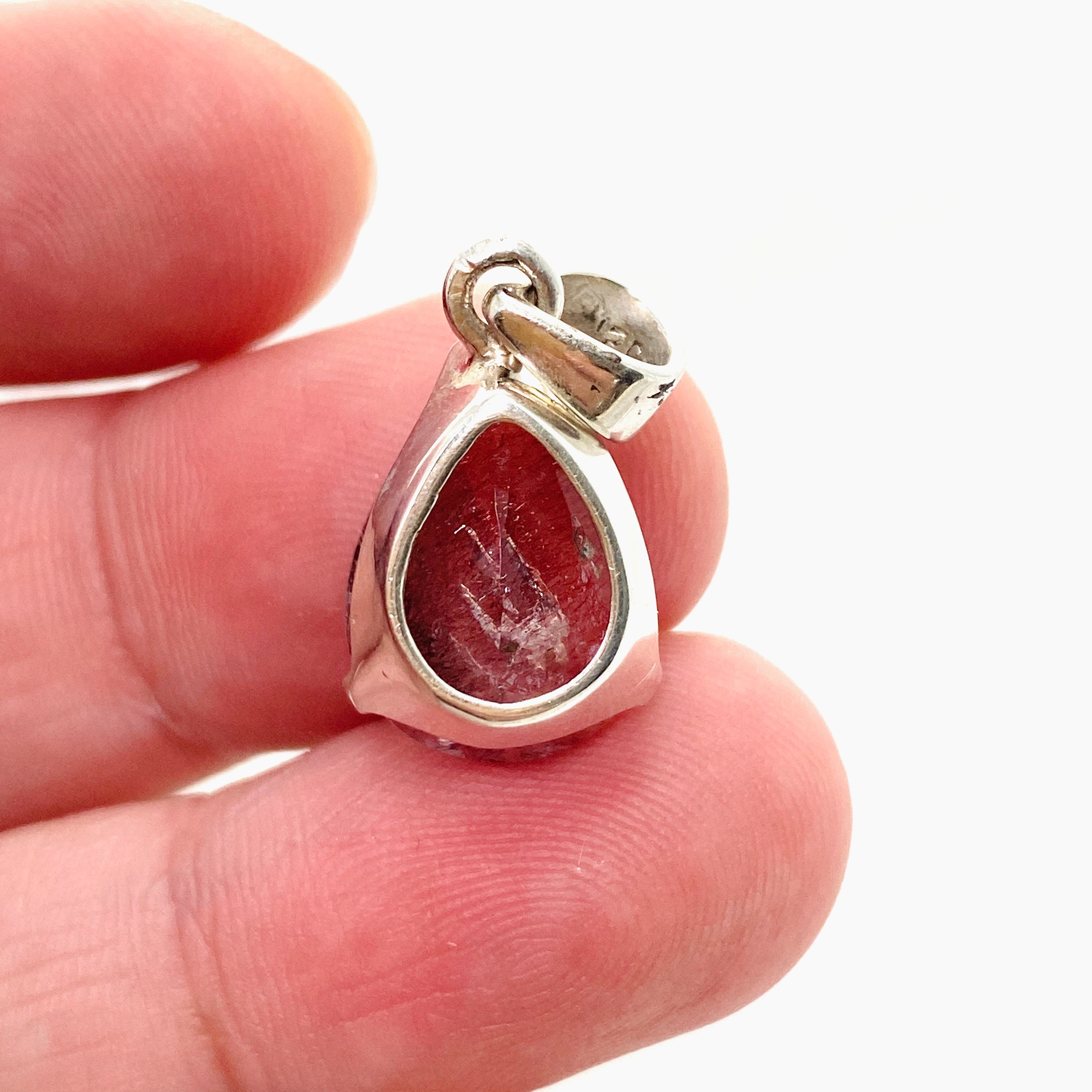 Lepidicrocite in Quartz Faceted Teardrop Pendant - Natural Inclusion Quartz Jewelry for Women - Perfect for Healing Crystal Necklace & Boho Fashion Accessories