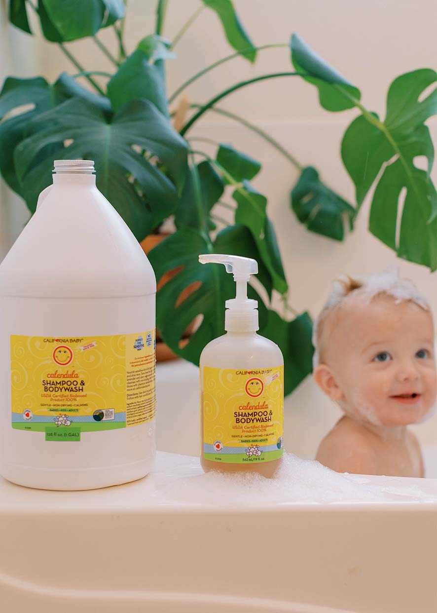 Calendula™ Shampoo & Body Wash for Babies & Sensitive Skin - Gentle Natural Cleanser for Daily Hair & Body Care - Perfect for Newborns, Kids, and Adults with Dry or Irritated Skin