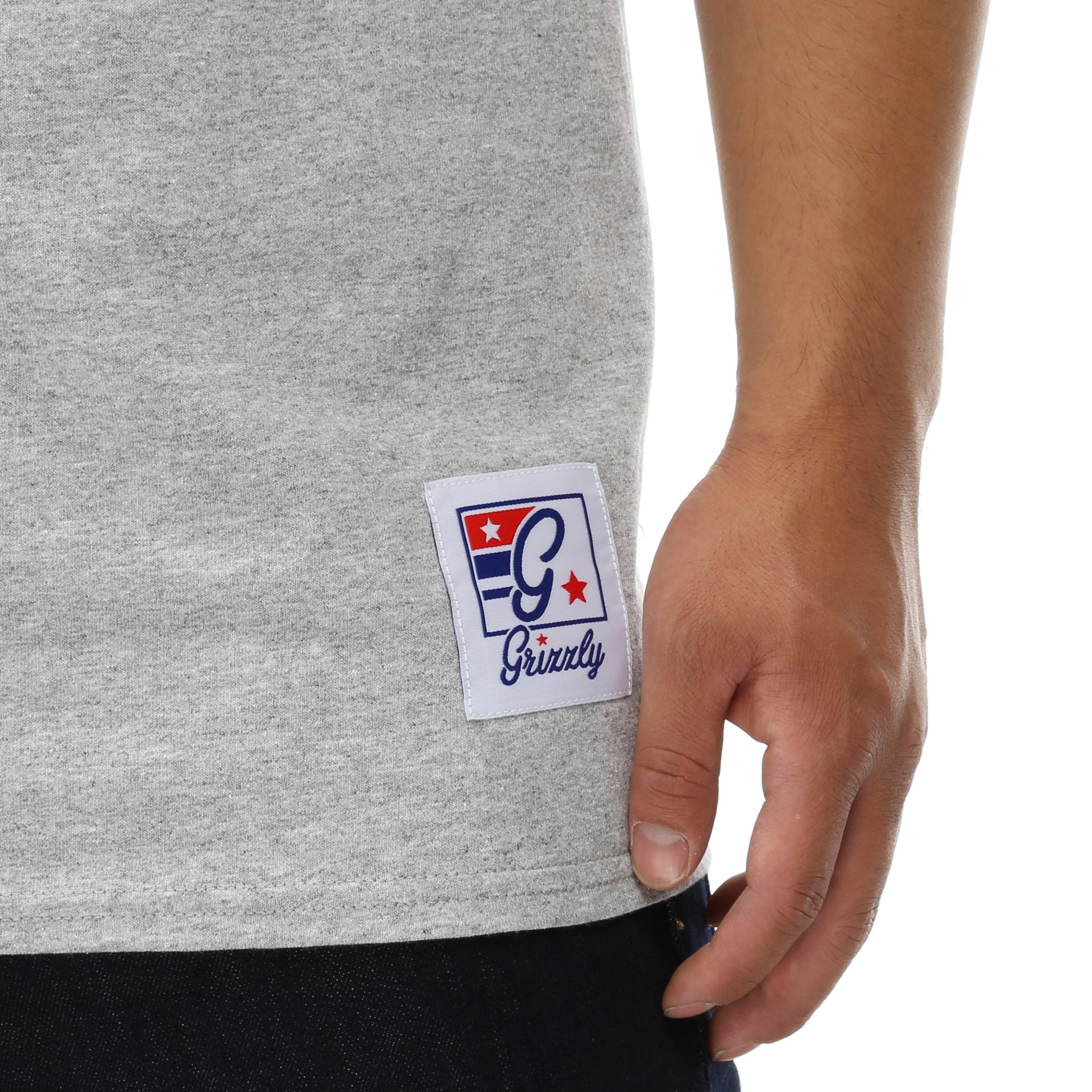 Grizzly x Champion Hardwood Classic T-Shirt - Heather Grey | Men's Casual Streetwear Tee for Everyday Wear & Gym