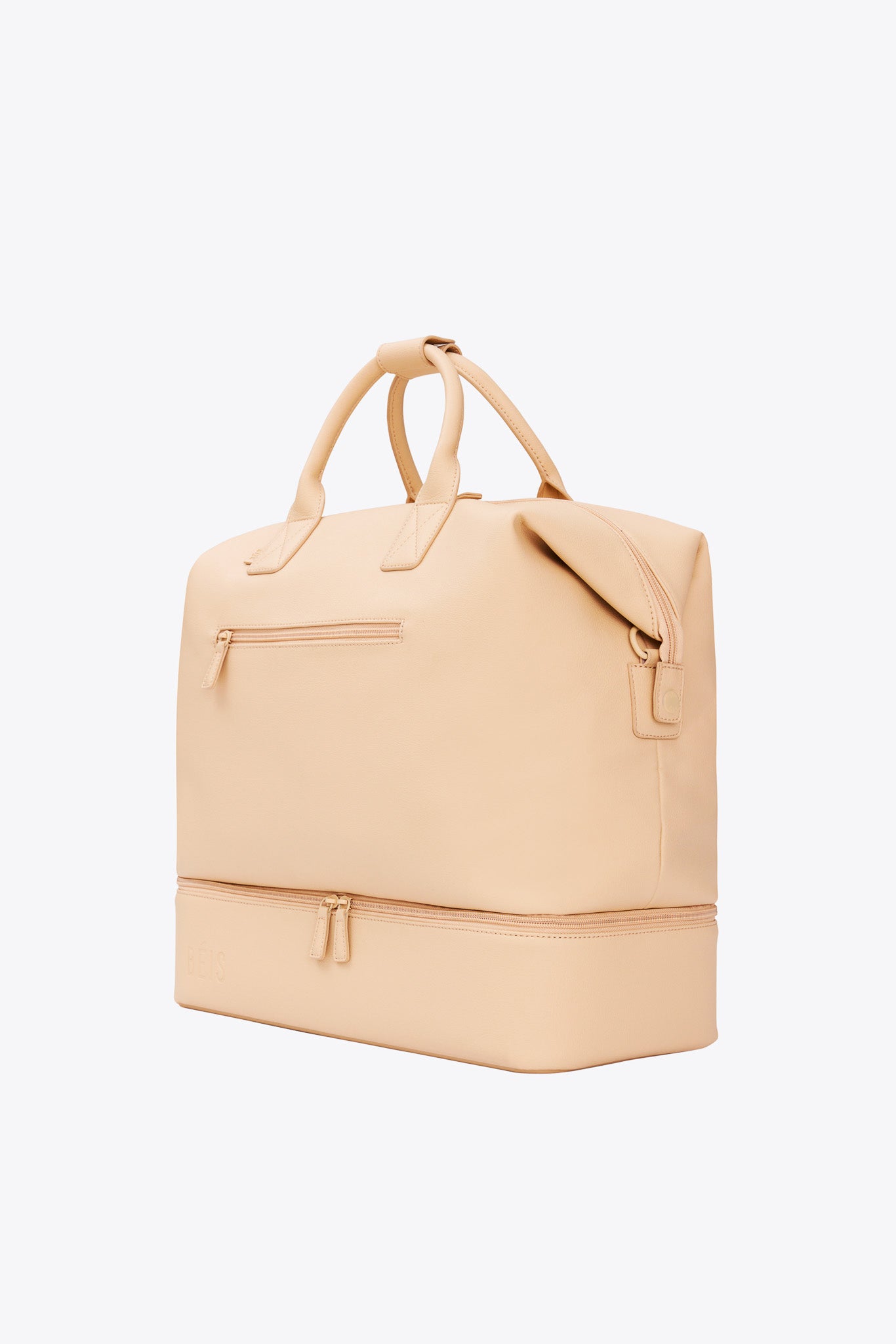 Premium Beige Weekender Bag - Stylish & Spacious Travel Duffel for Women & Men - Perfect for Weekend Getaways, Gym, Work & Overnight Trips