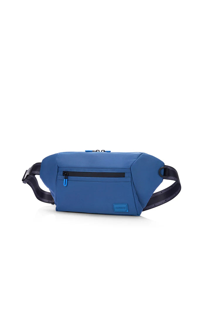 American Tourister Eris Cross Body Waist Bag Vintage Blue - Stylish Hands-Free Travel & Everyday Carry for Men & Women