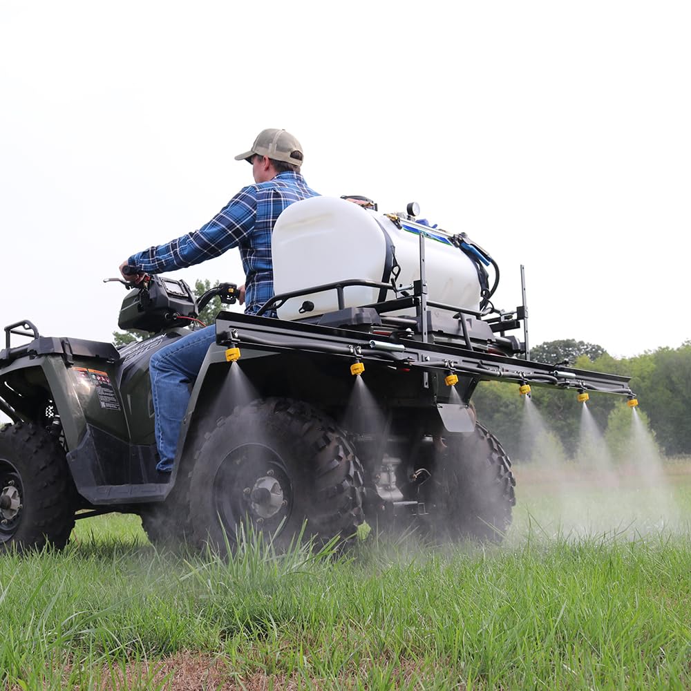6-Nozzle Folding Broadcast Sprayer Boom Kit - 10ft Swath for Efficient Lawn & Field Fertilizer Application | Ideal for Farming, Gardening & Landscaping