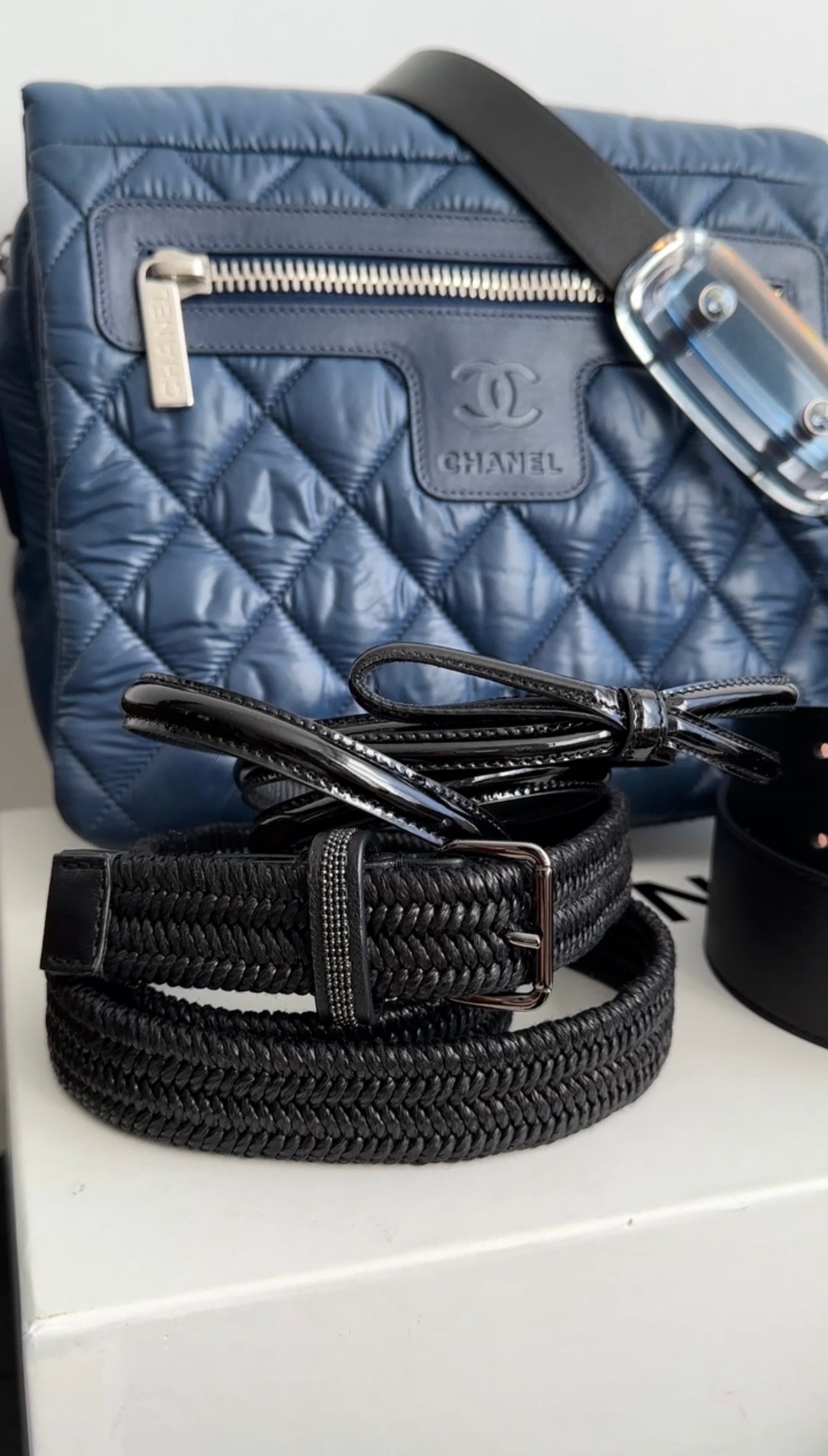 Chanel Blue Nylon Coco Cocoon Crossbody Messenger Bag for Women - Luxury Designer Shoulder Bag for Everyday Use, Travel & Special Occasions