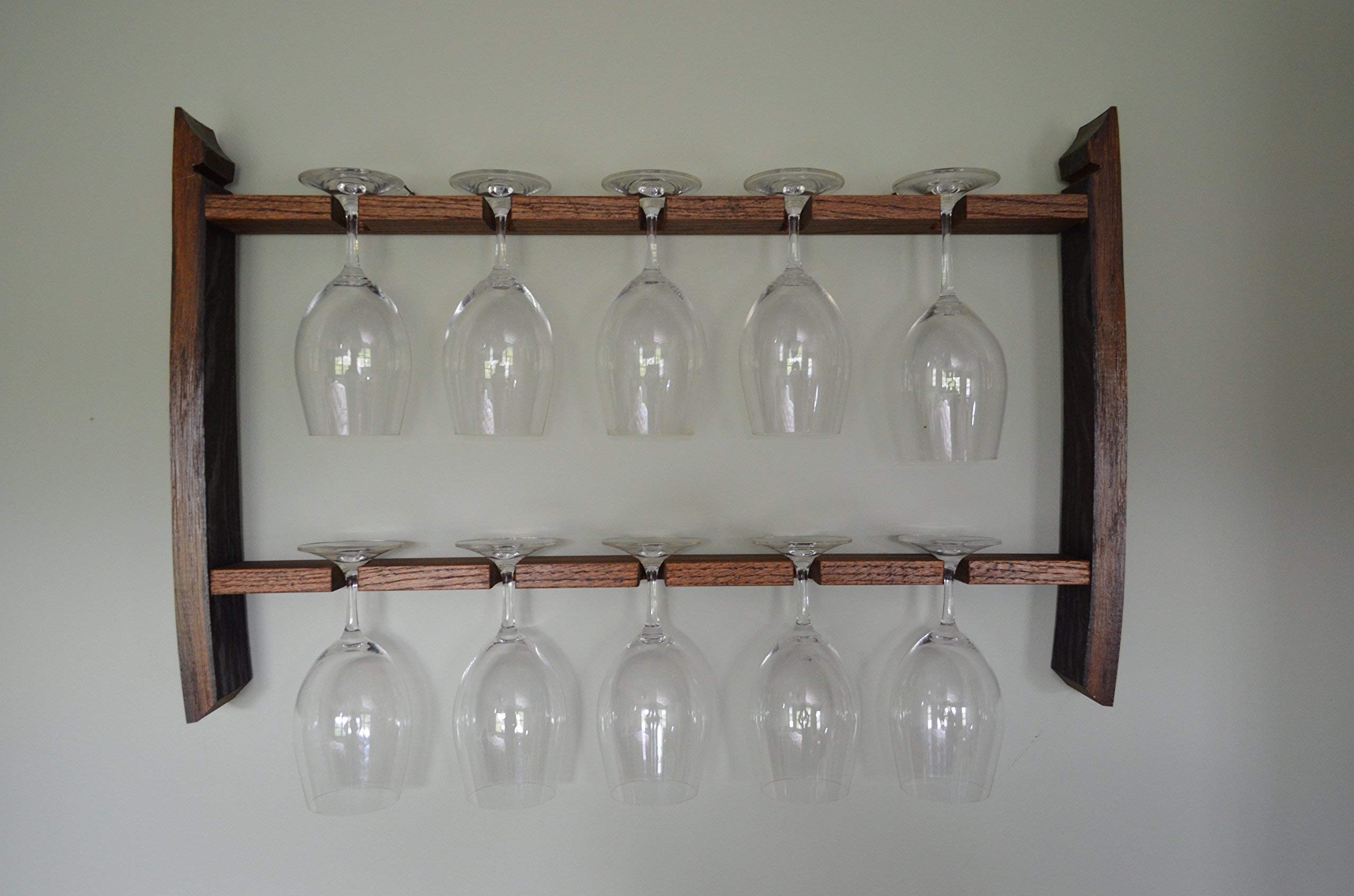 Premium Wine Glass Holder - Wall Mounted or Countertop Display for 6, 8, 12 Glasses - Perfect for Kitchen, Bar, Dining Room & Wine Cellar Organization