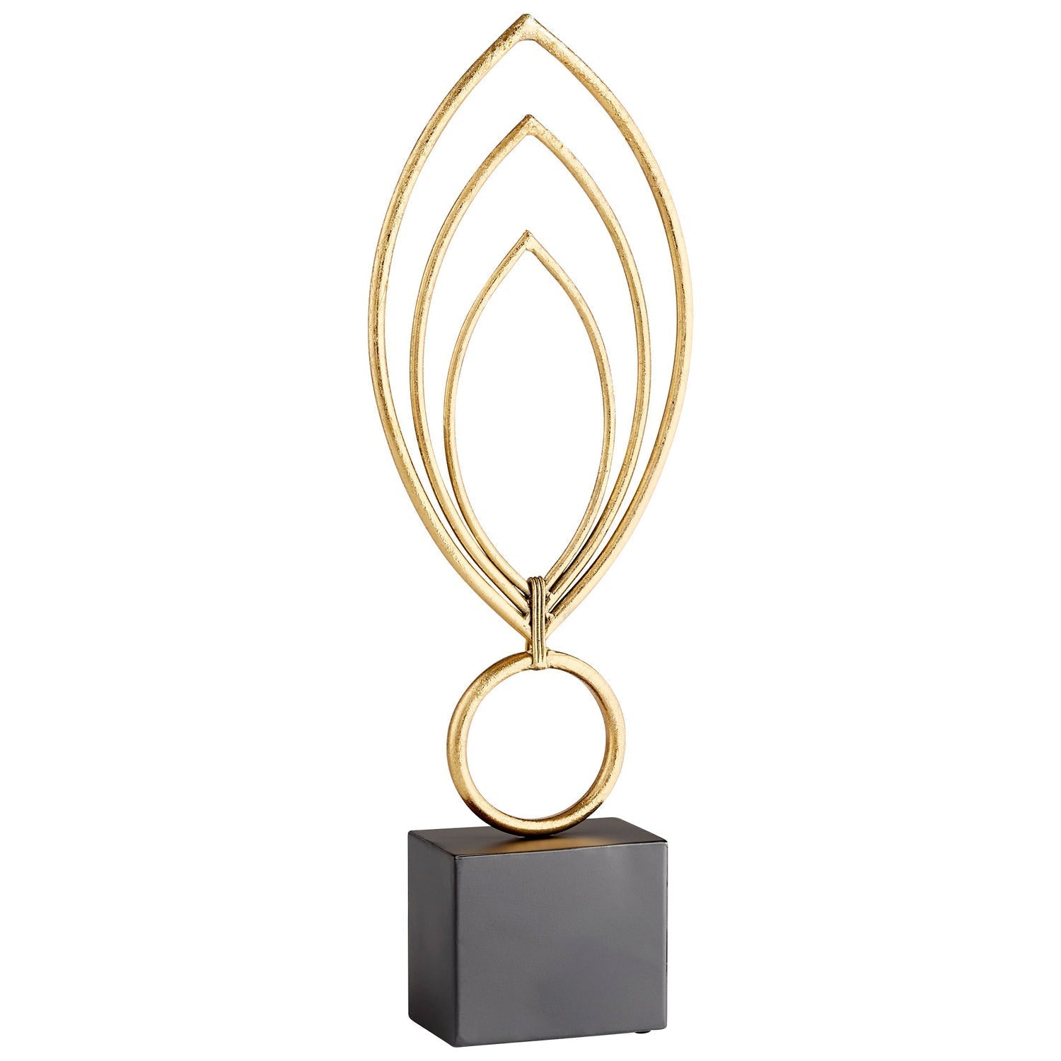 Cyan Design 11044 Nova Sculpture - Gold and Black Abstract Art Decor for Living Room, Office & Modern Home Decorating | Elegant Centerpiece for Coffee Table, Bookshelf & Mantel