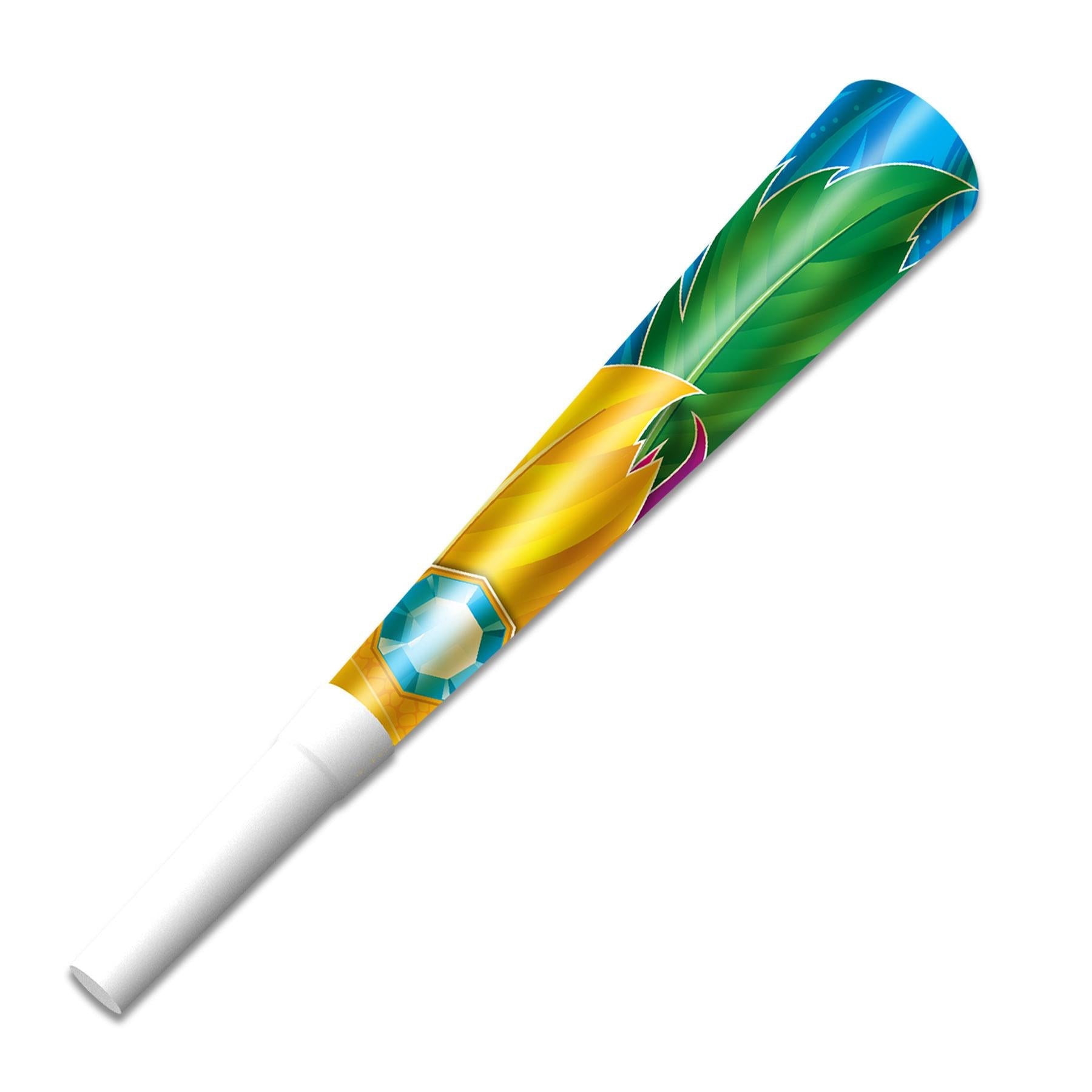 100 Pack Beistle New Year's Eve Rio Horns - Colorful Party Blowouts for NYE Celebrations, Carnivals & Festive Events