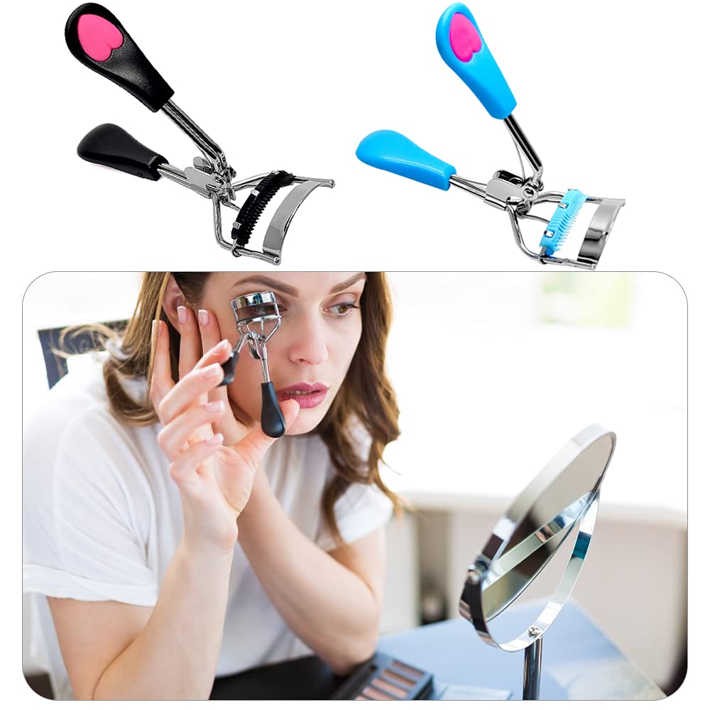 2 Pack Stainless Steel Eyelash Curler with Wide Angle Comb - Professional Eye Makeup Tool for Women, Perfect for Daily Use, Parties & Special Occasions